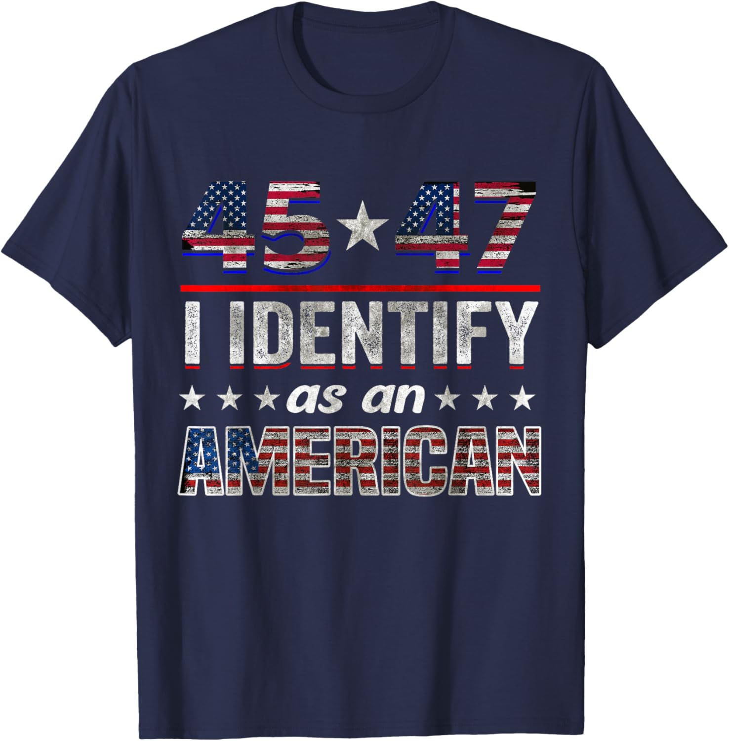 45 47 I Identify As An American Trump 2024 T-Shirt