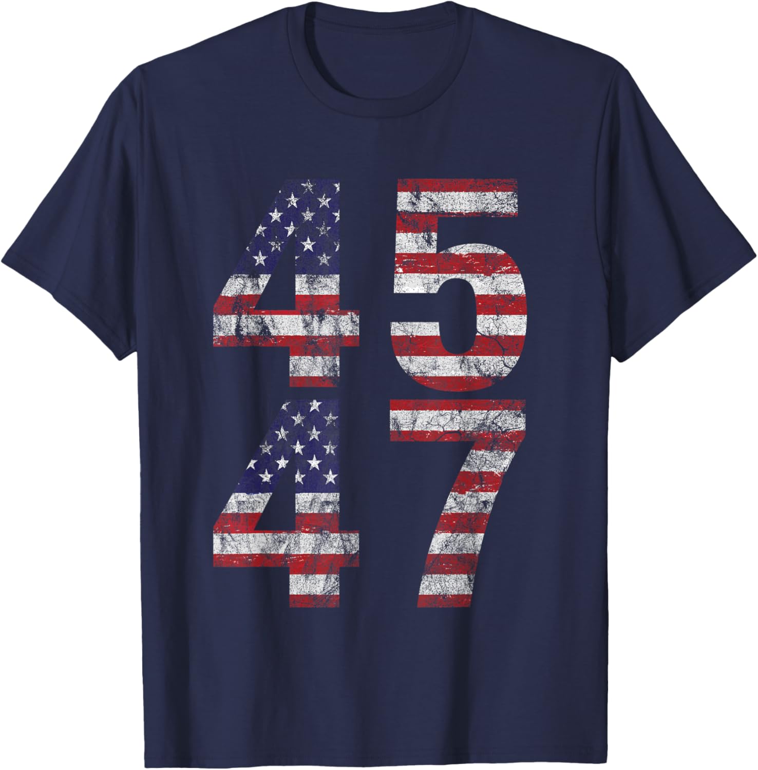 45 47 Trump 2024 Vintage USA Flag Patriots T-Shirt