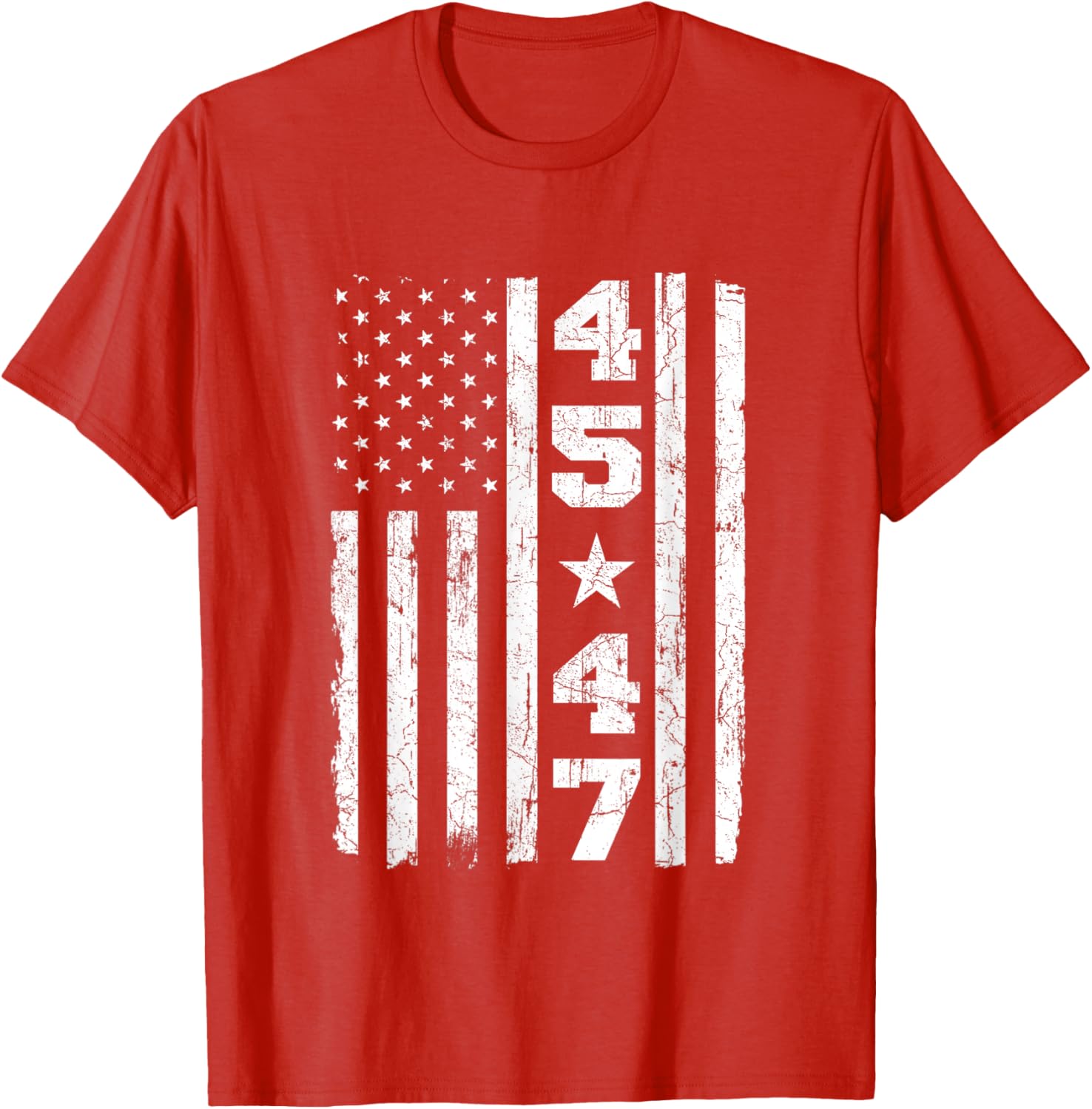 45 47 Trump Vintage USA Flag 2024 President Election Politic T-Shirt