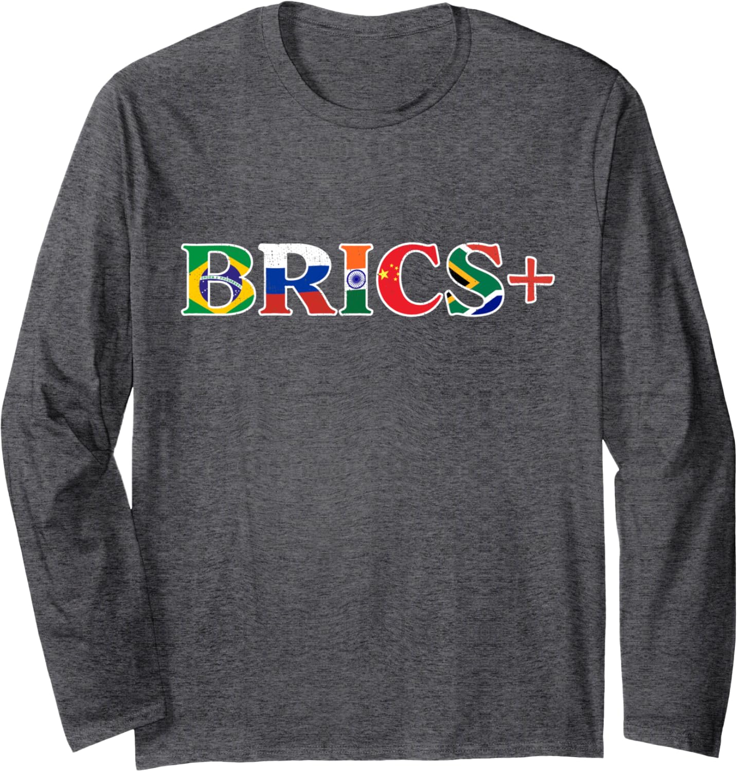 BRICS+ Flag Letter Brazil Russia India China & South Africa Long Sleeve T-Shirt