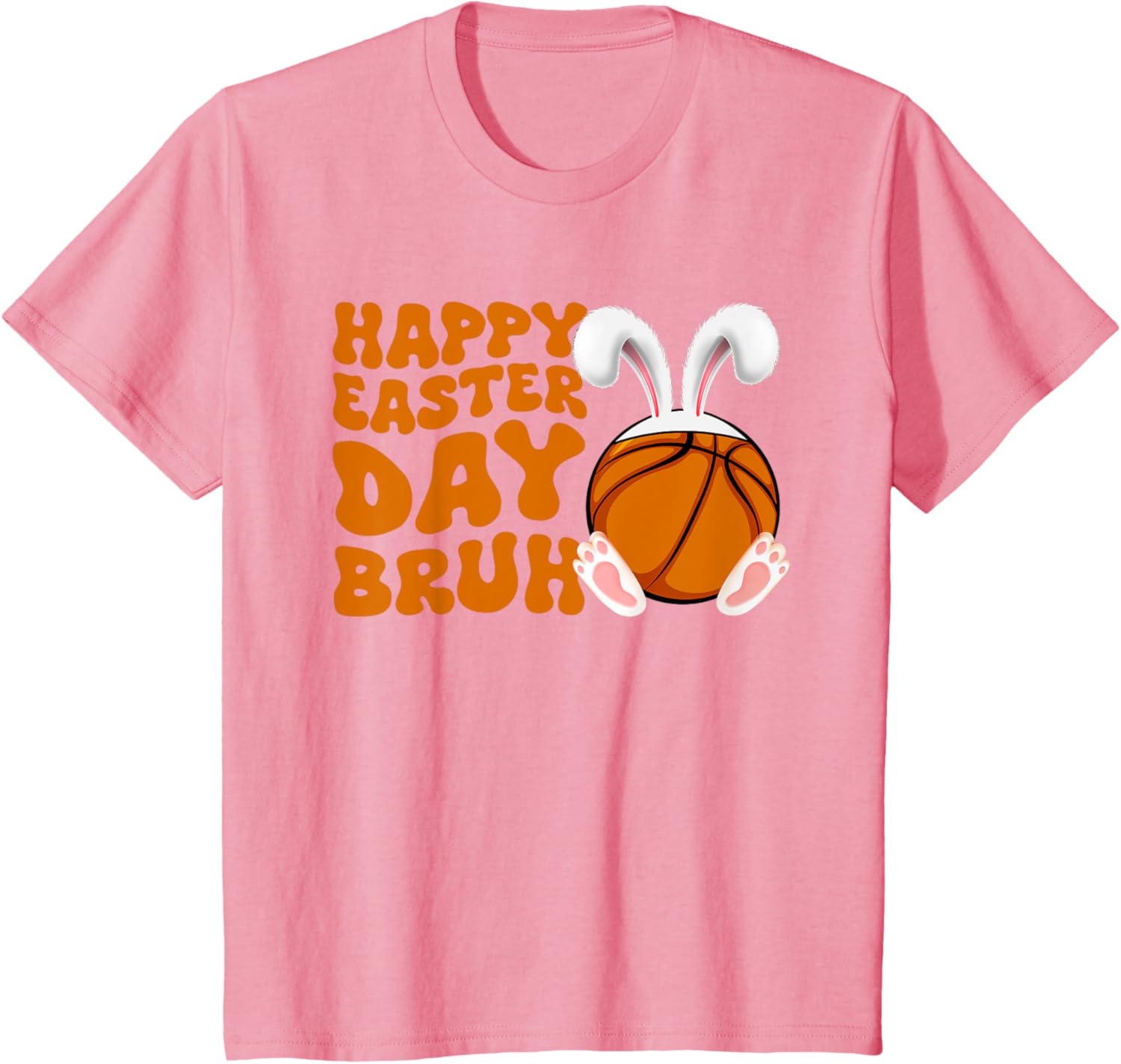 Bruh Basketball Bunny Rabbit Sport Fan Happy Easter Day T-Shirt