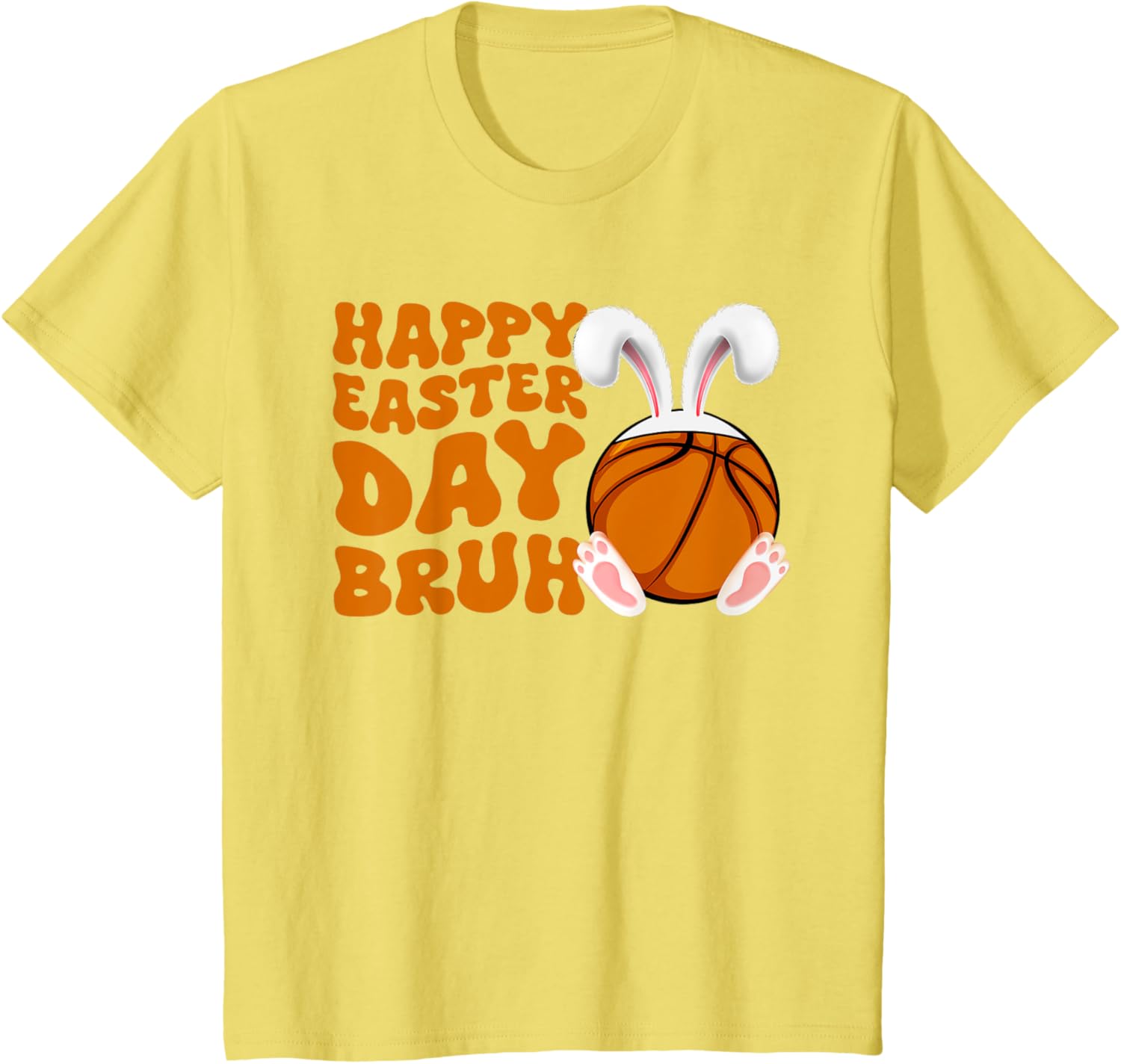 Bruh Basketball Bunny Rabbit Sport Fan Happy Easter Day T-Shirt