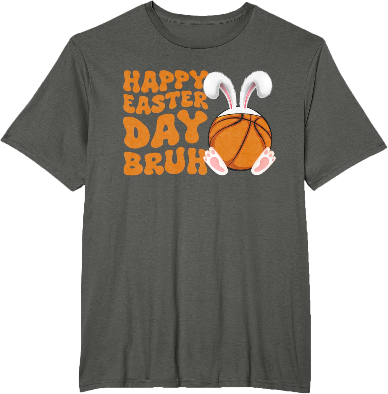 Bruh Basketball Bunny Rabbit Sport Fan Happy Easter Day T-Shirt