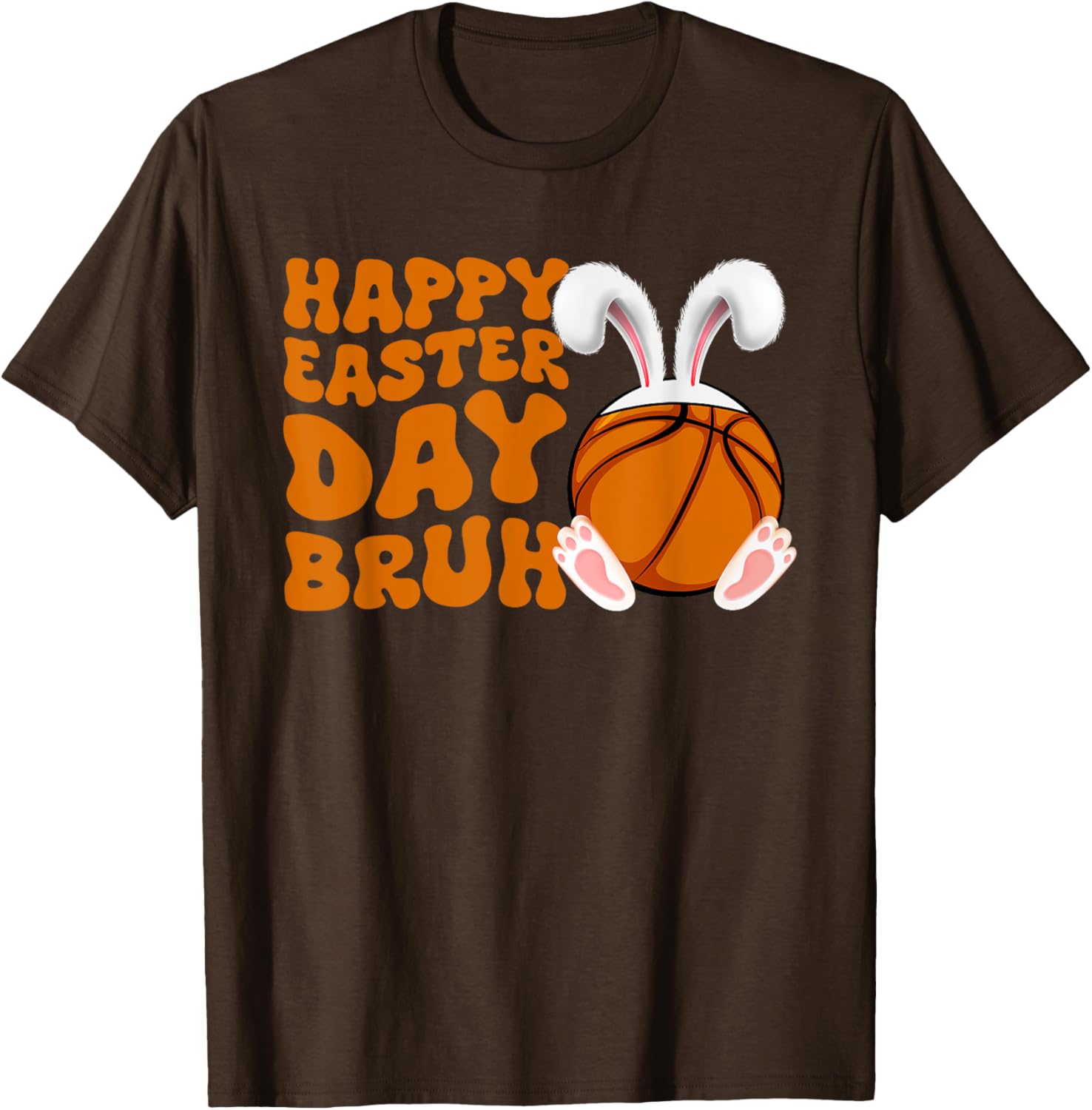 Bruh Basketball Bunny Rabbit Sport Fan Happy Easter Day T-Shirt