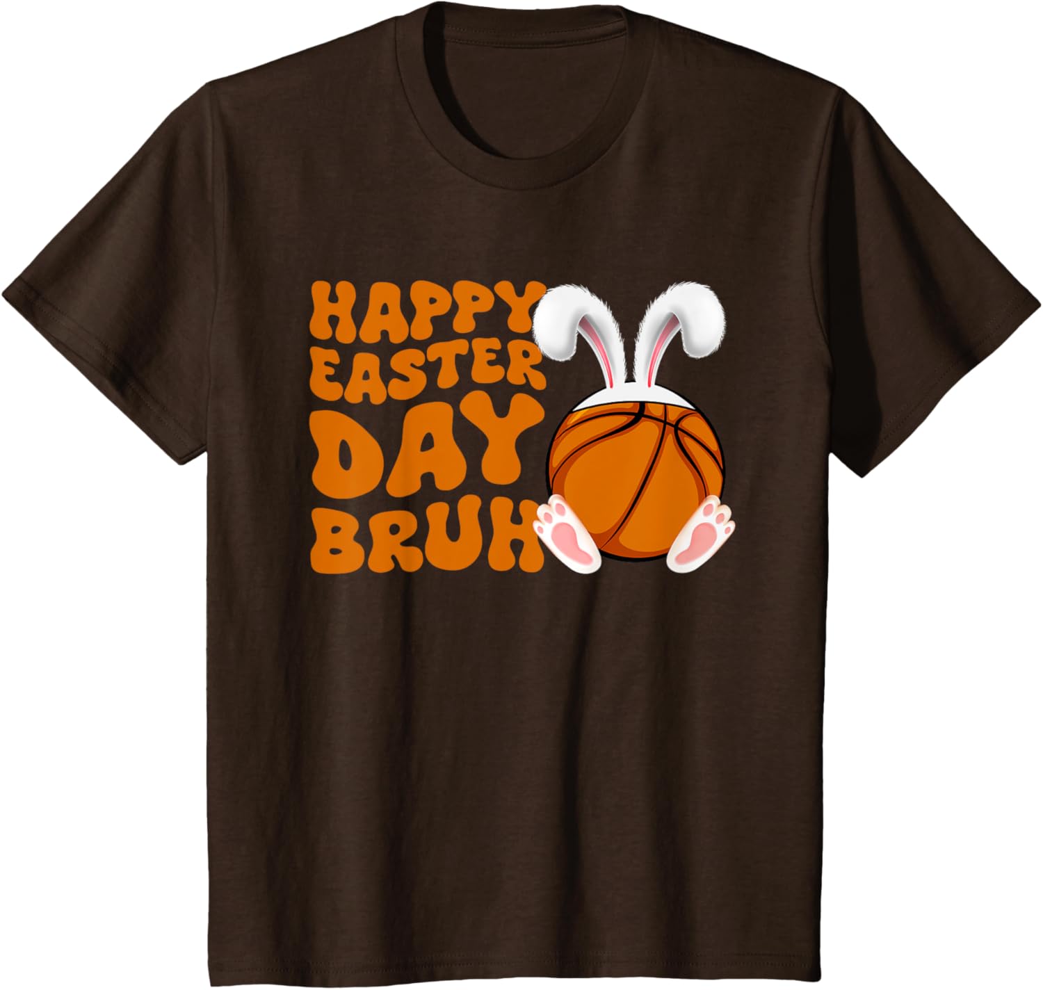 Bruh Basketball Bunny Rabbit Sport Fan Happy Easter Day T-Shirt