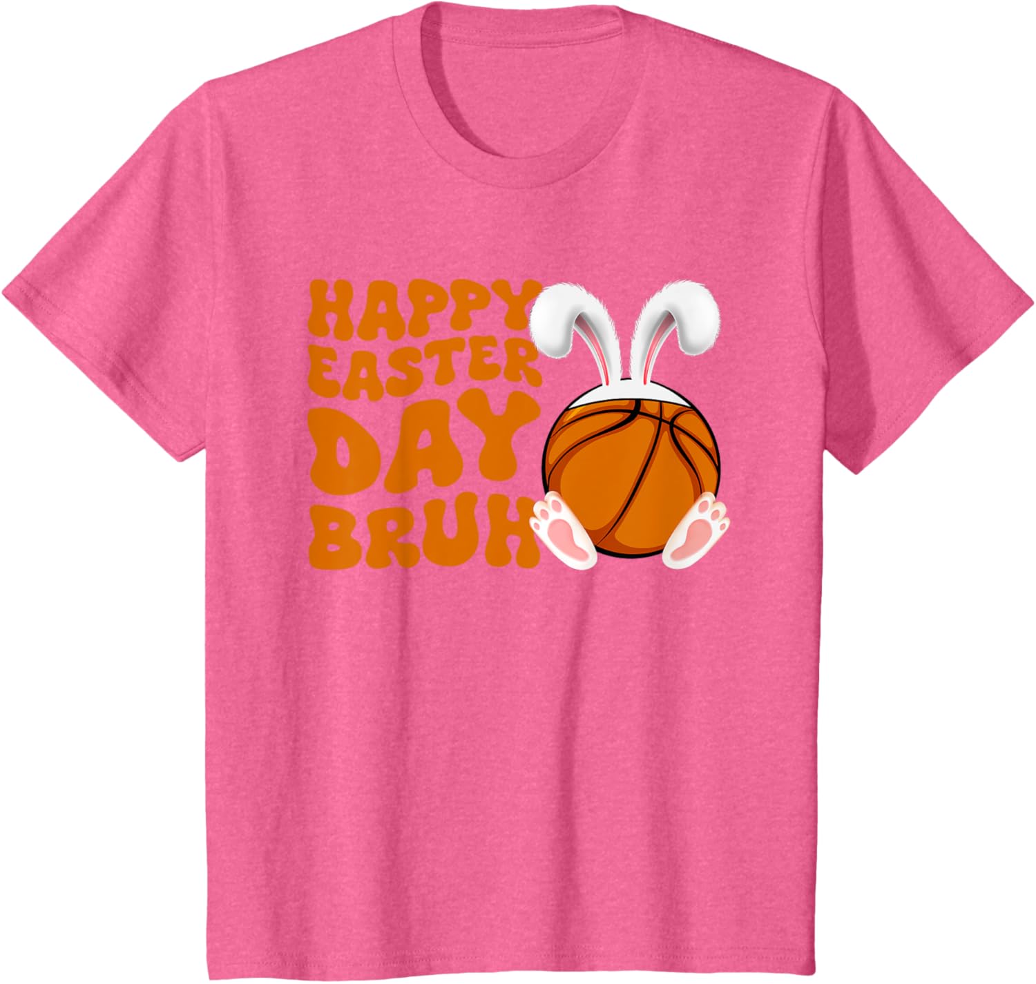 Bruh Basketball Bunny Rabbit Sport Fan Happy Easter Day T-Shirt