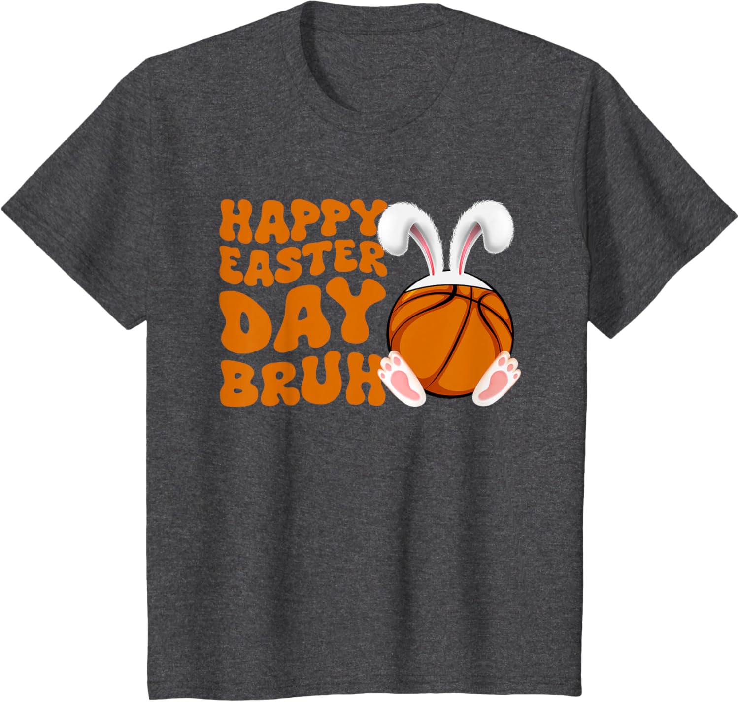 Bruh Basketball Bunny Rabbit Sport Fan Happy Easter Day T-Shirt