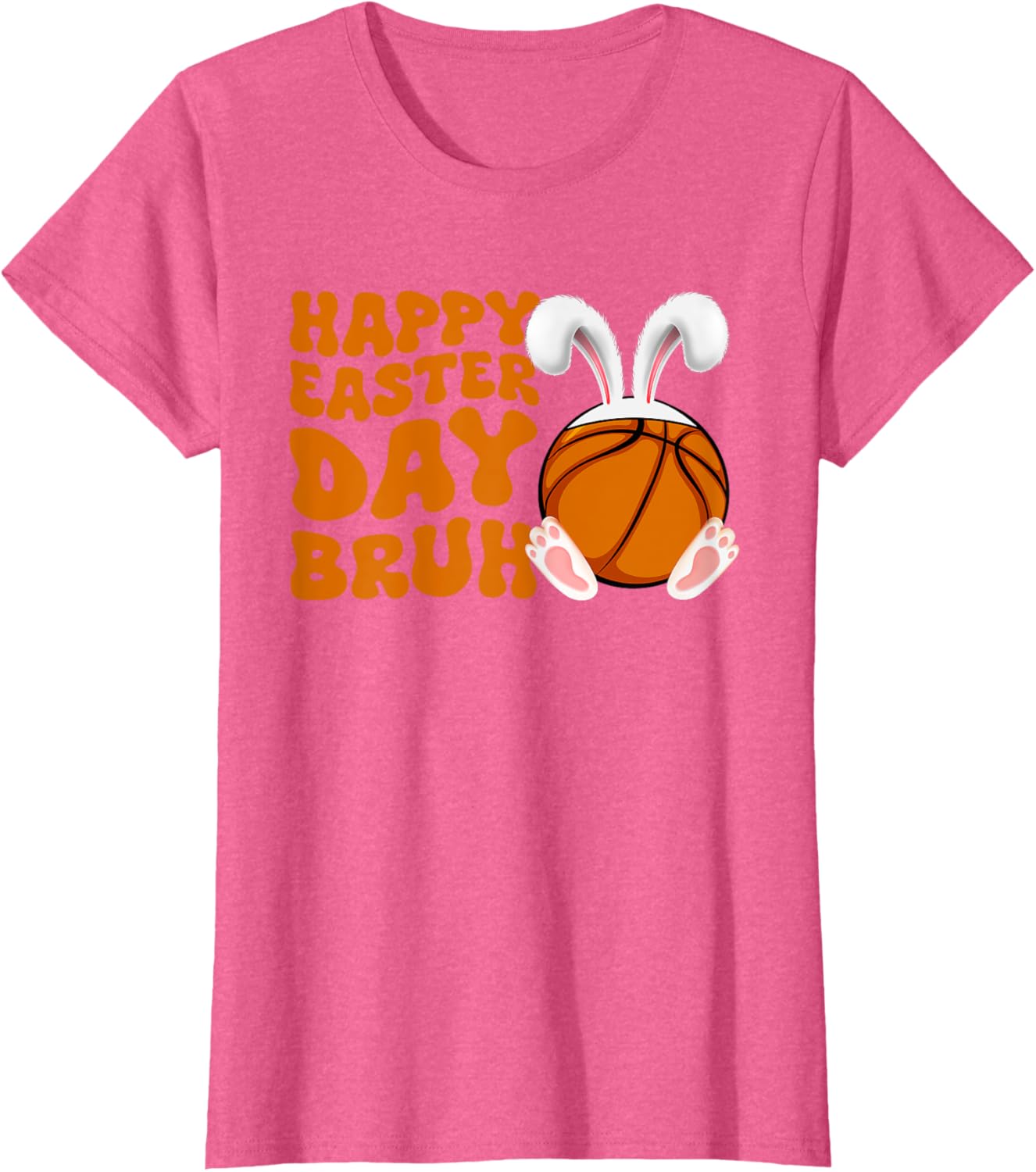 Bruh Basketball Bunny Rabbit Sport Fan Happy Easter Day T-Shirt