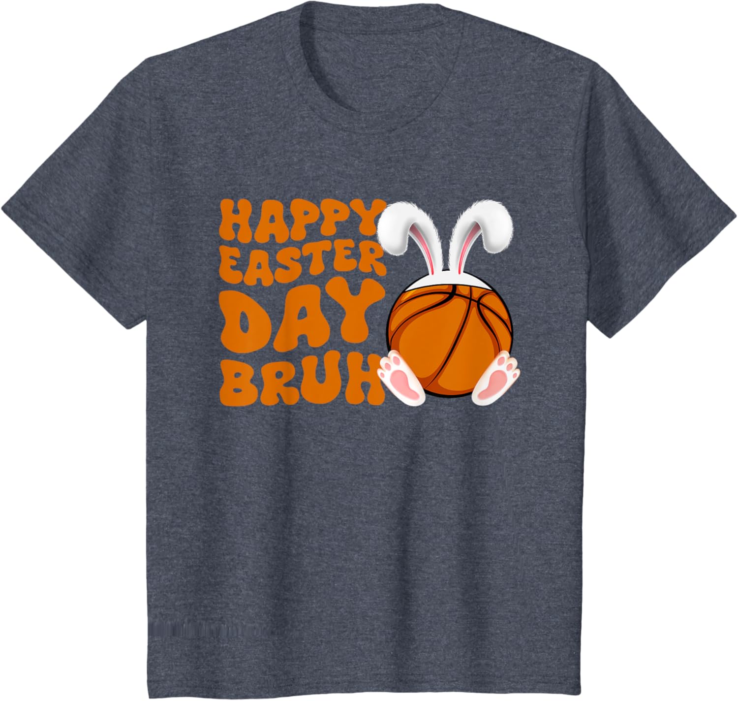 Bruh Basketball Bunny Rabbit Sport Fan Happy Easter Day T-Shirt