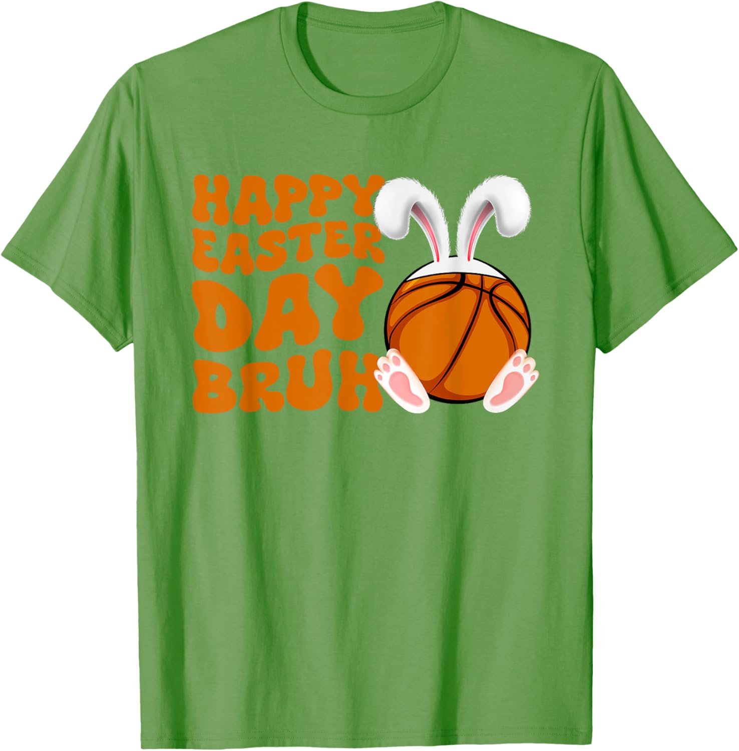 Bruh Basketball Bunny Rabbit Sport Fan Happy Easter Day T-Shirt