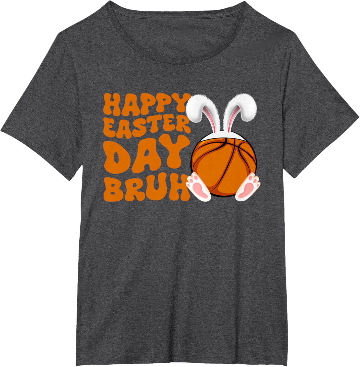 Bruh Basketball Bunny Rabbit Sport Fan Happy Easter Day T-Shirt