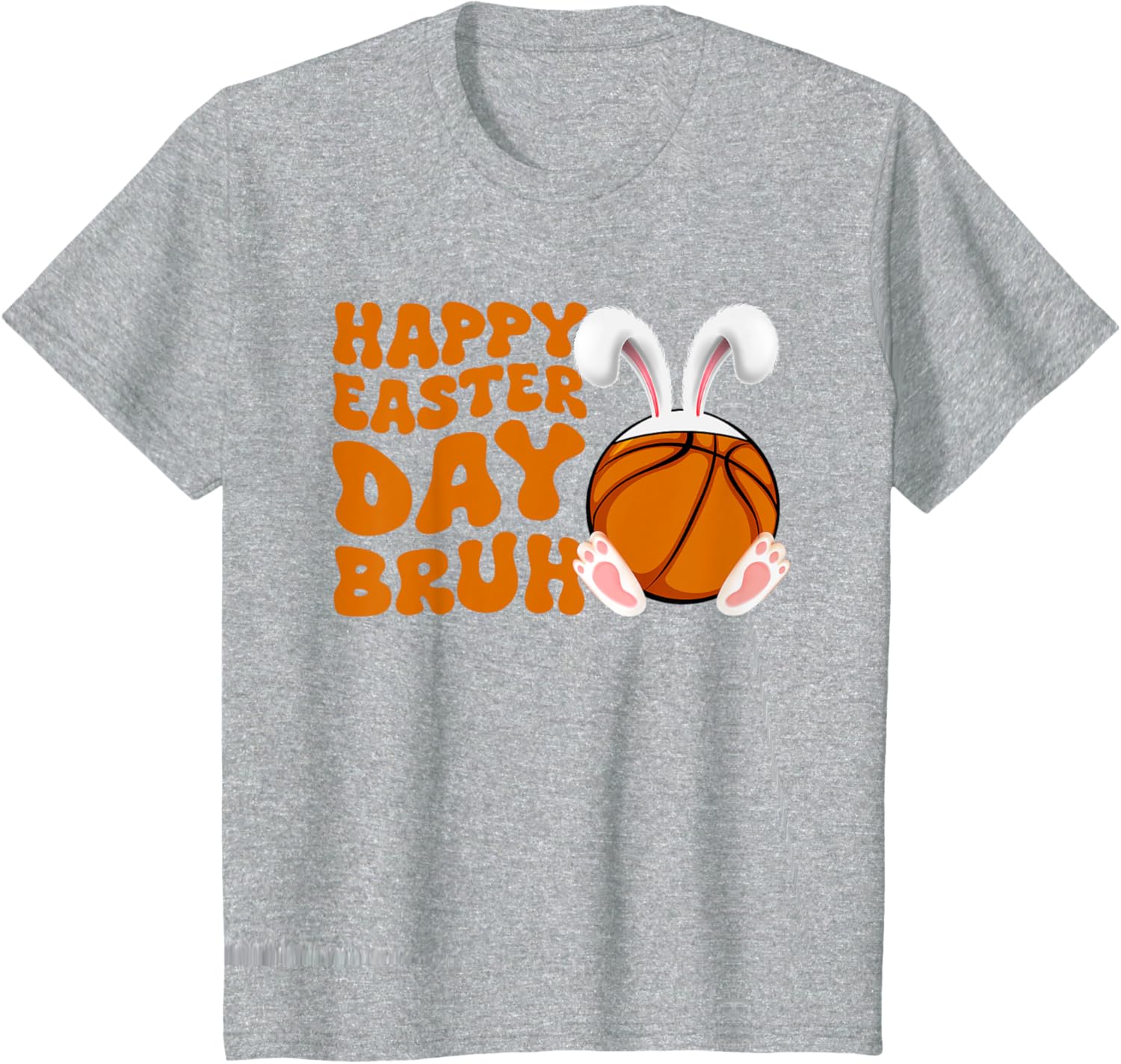 Bruh Basketball Bunny Rabbit Sport Fan Happy Easter Day T-Shirt