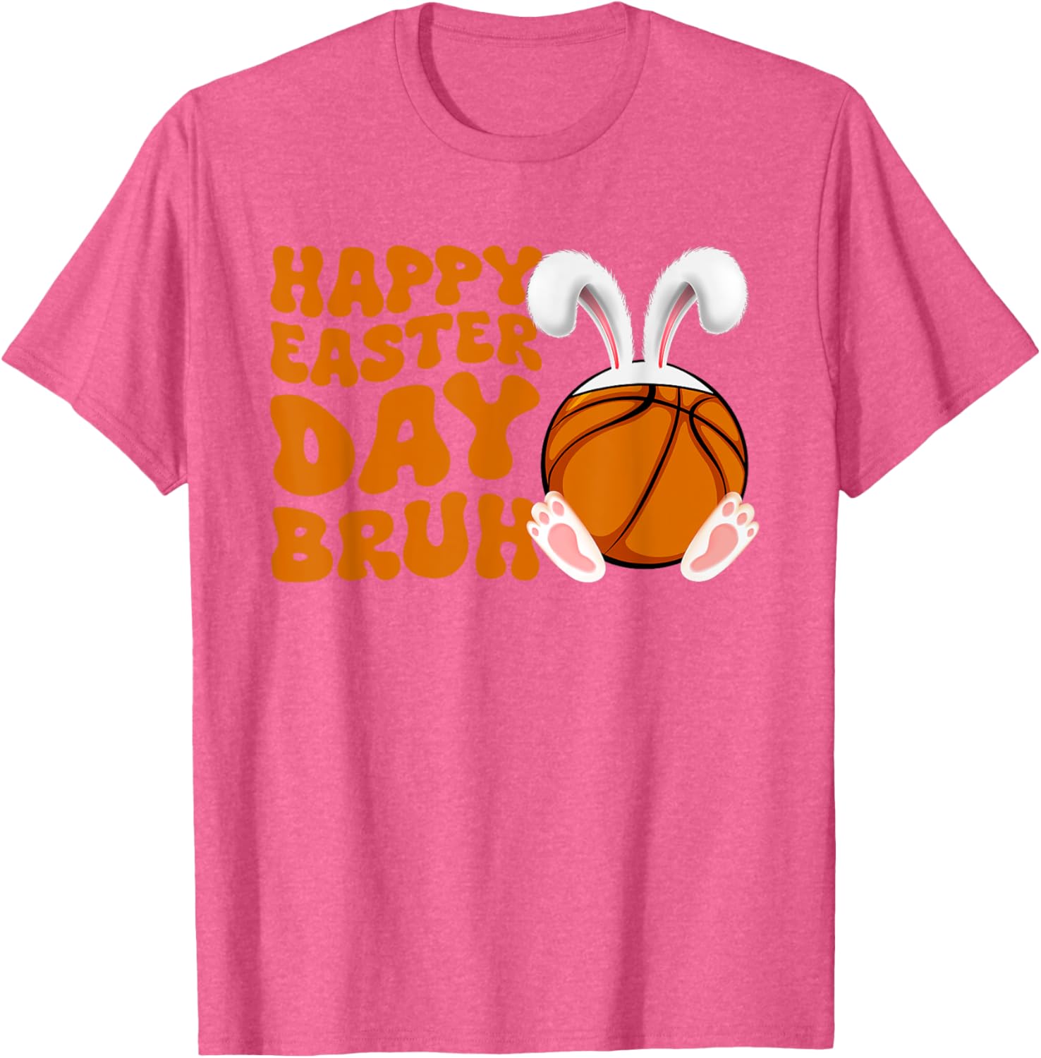 Bruh Basketball Bunny Rabbit Sport Fan Happy Easter Day T-Shirt