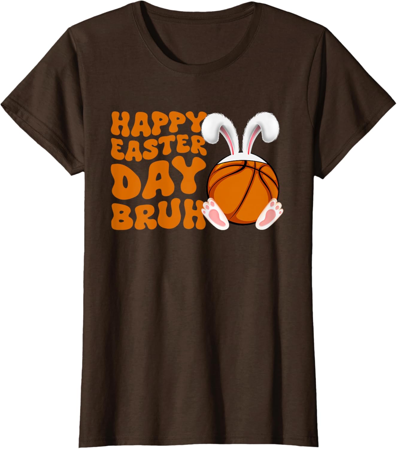 Bruh Basketball Bunny Rabbit Sport Fan Happy Easter Day T-Shirt