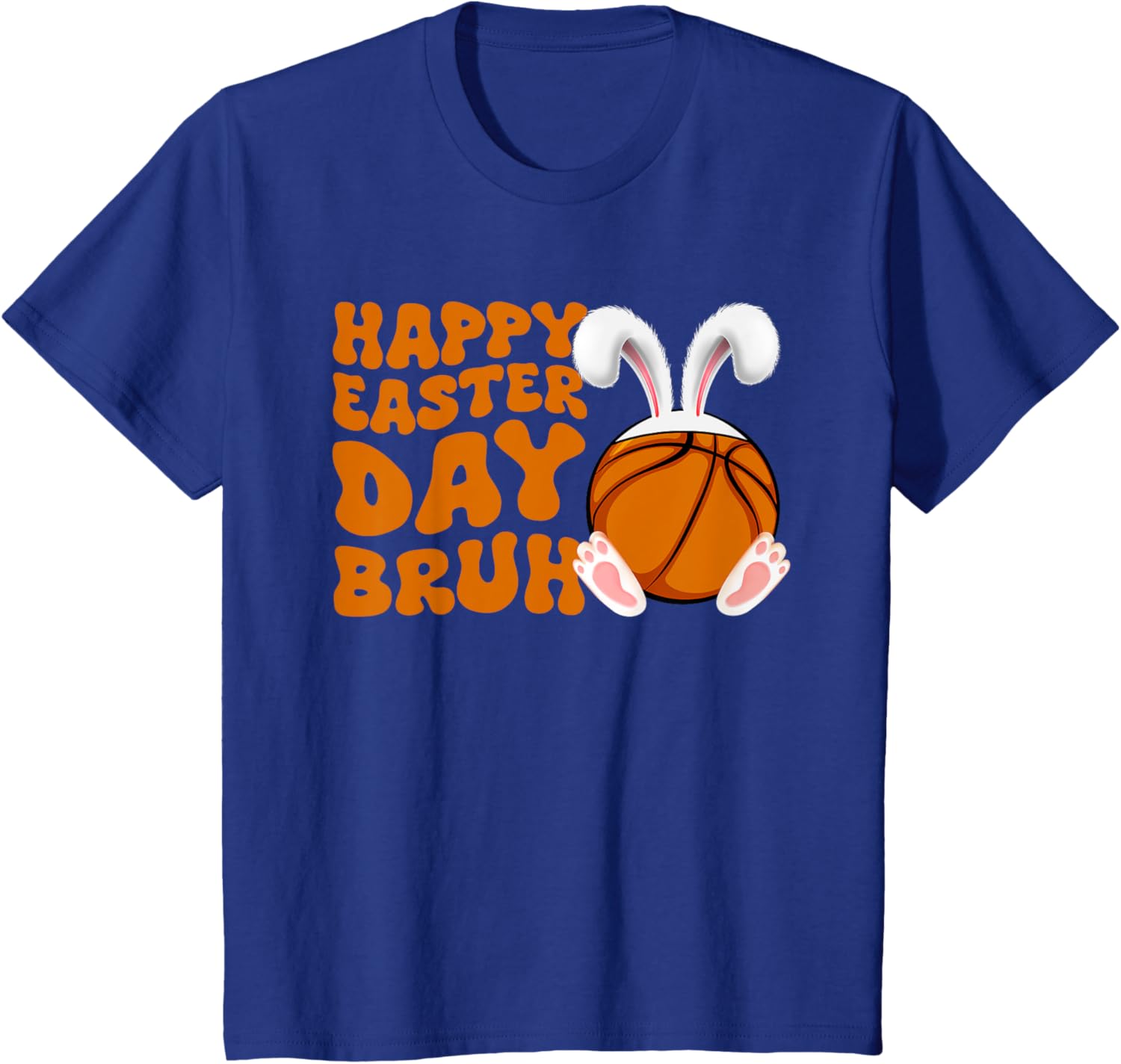 Bruh Basketball Bunny Rabbit Sport Fan Happy Easter Day T-Shirt