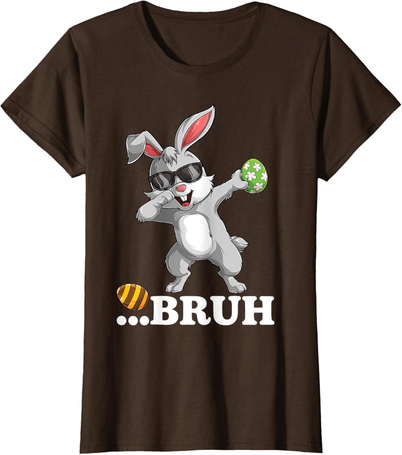 Bruh Dabbing Bunny Funny mens kids Boys Easter day T-Shirt