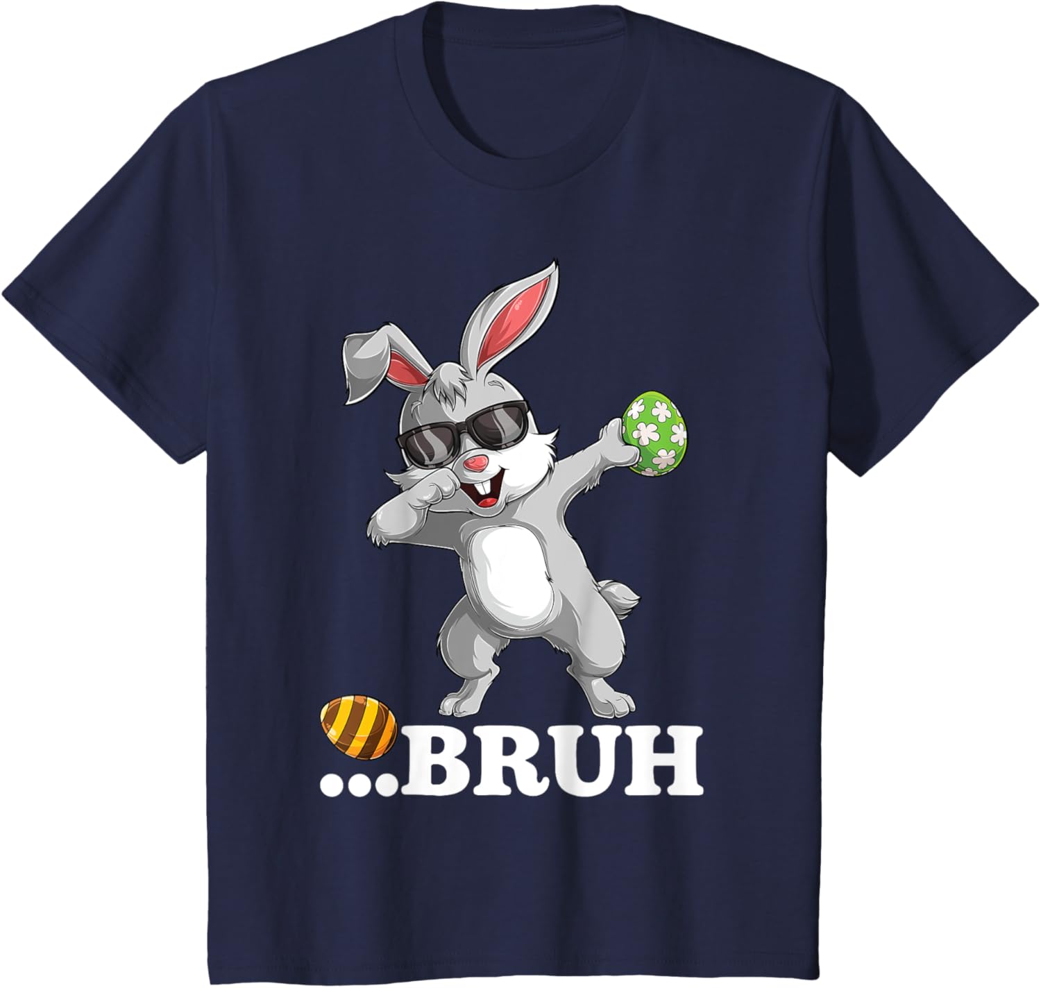 Bruh Dabbing Bunny Funny mens kids Boys Easter day T-Shirt