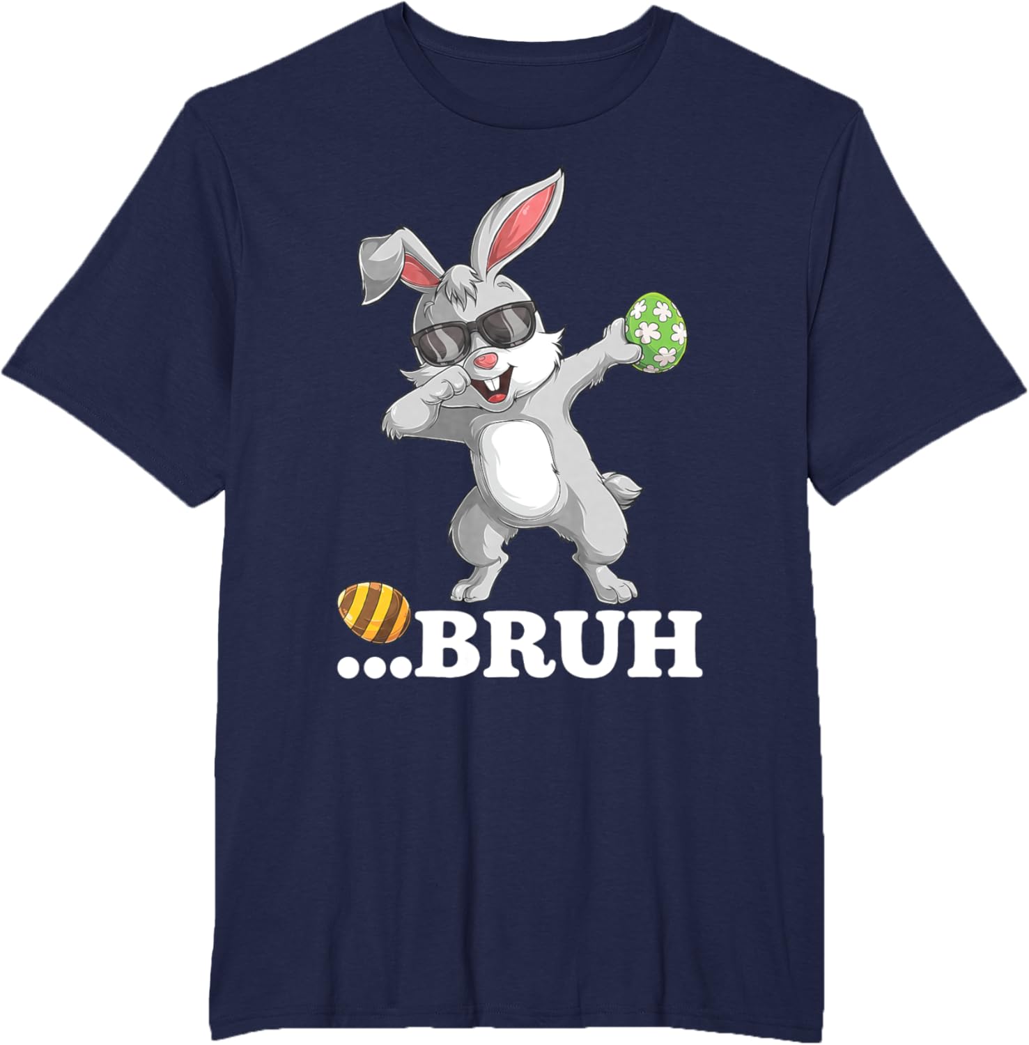 Bruh Dabbing Bunny Funny mens kids Boys Easter day T-Shirt