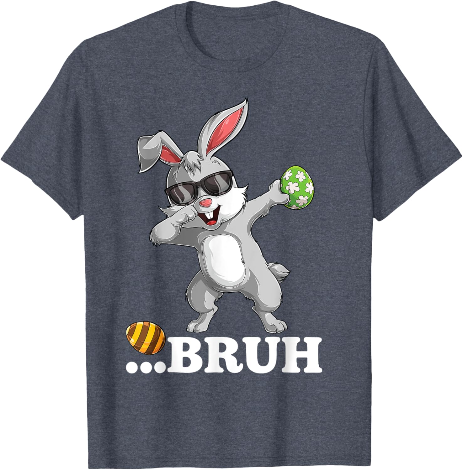 Bruh Dabbing Bunny Funny mens kids Boys Easter day T-Shirt