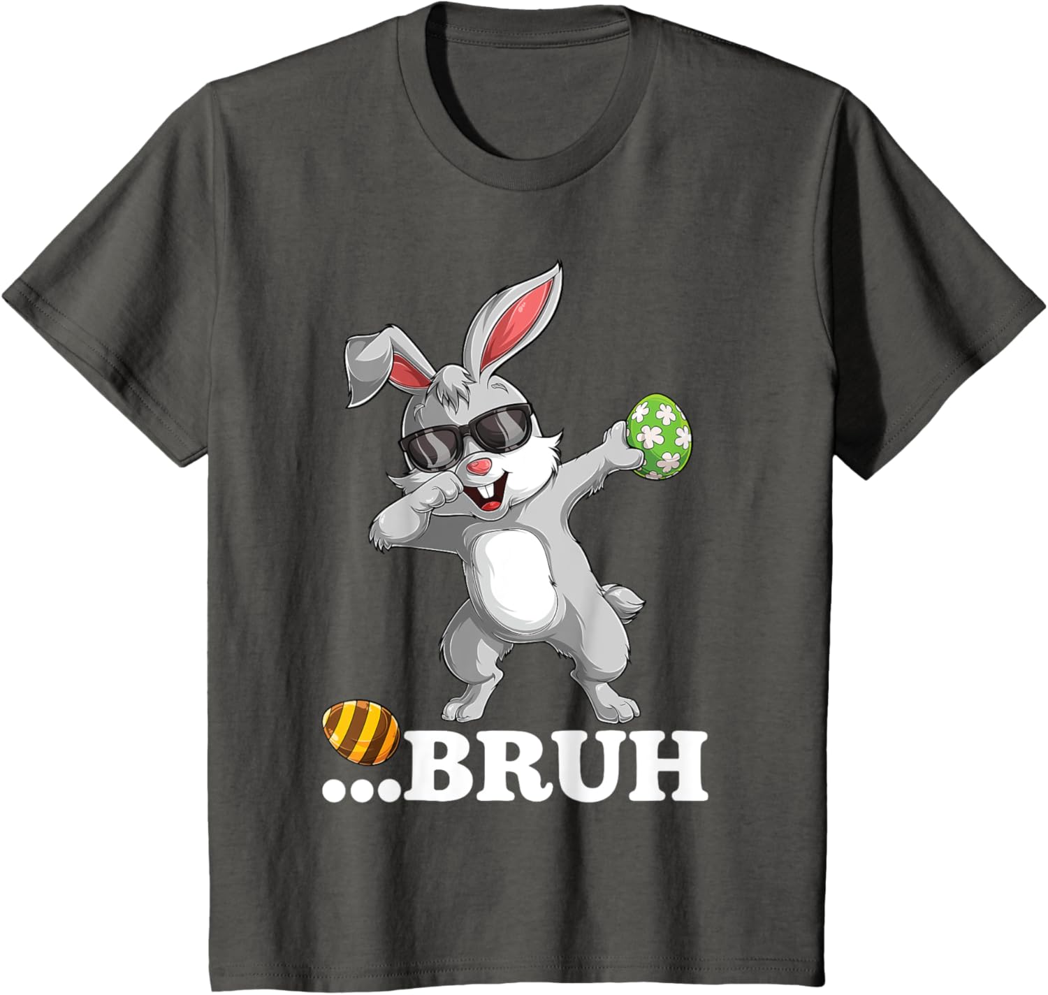 Bruh Dabbing Bunny Funny mens kids Boys Easter day T-Shirt