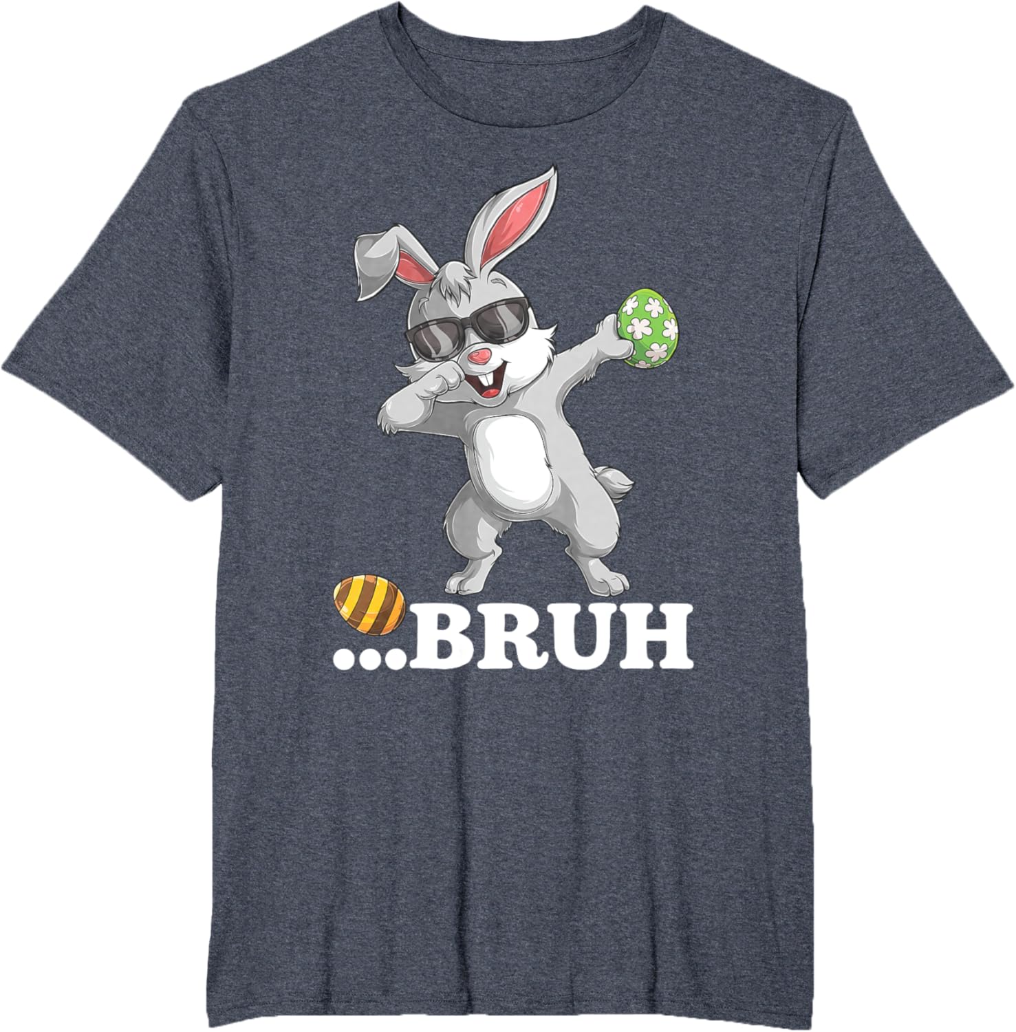 Bruh Dabbing Bunny Funny mens kids Boys Easter day T-Shirt