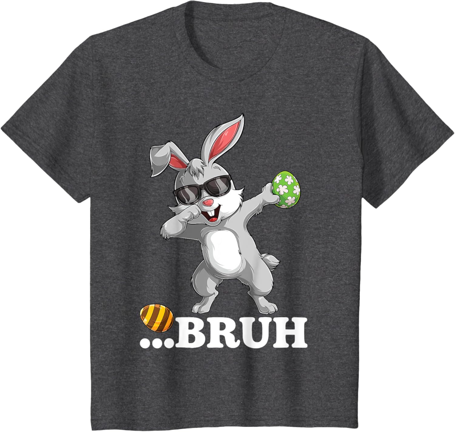 Bruh Dabbing Bunny Funny mens kids Boys Easter day T-Shirt