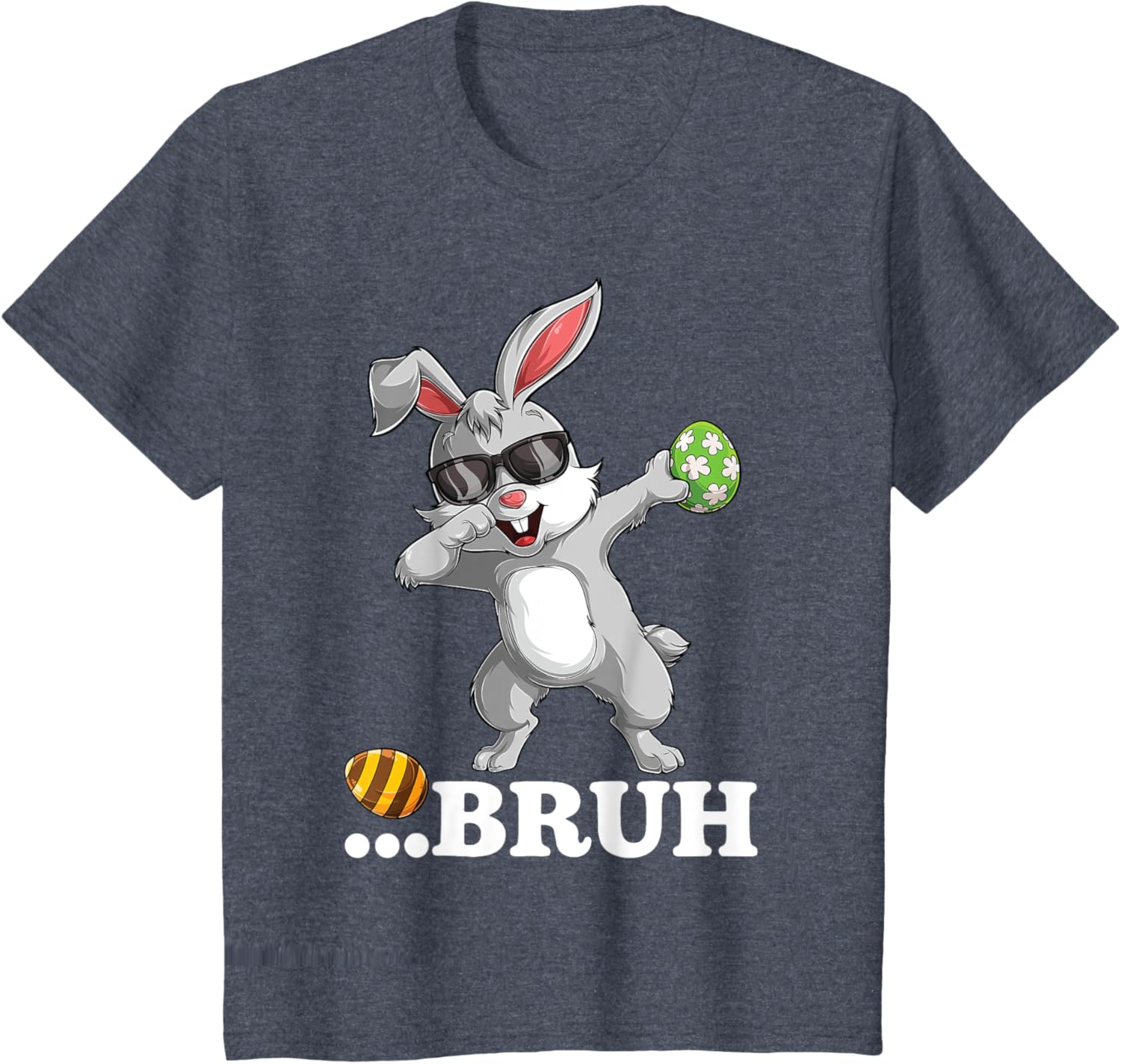 Bruh Dabbing Bunny Funny mens kids Boys Easter day T-Shirt