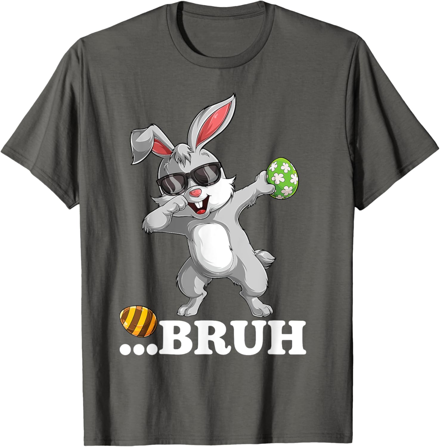 Bruh Dabbing Bunny Funny mens kids Boys Easter day T-Shirt