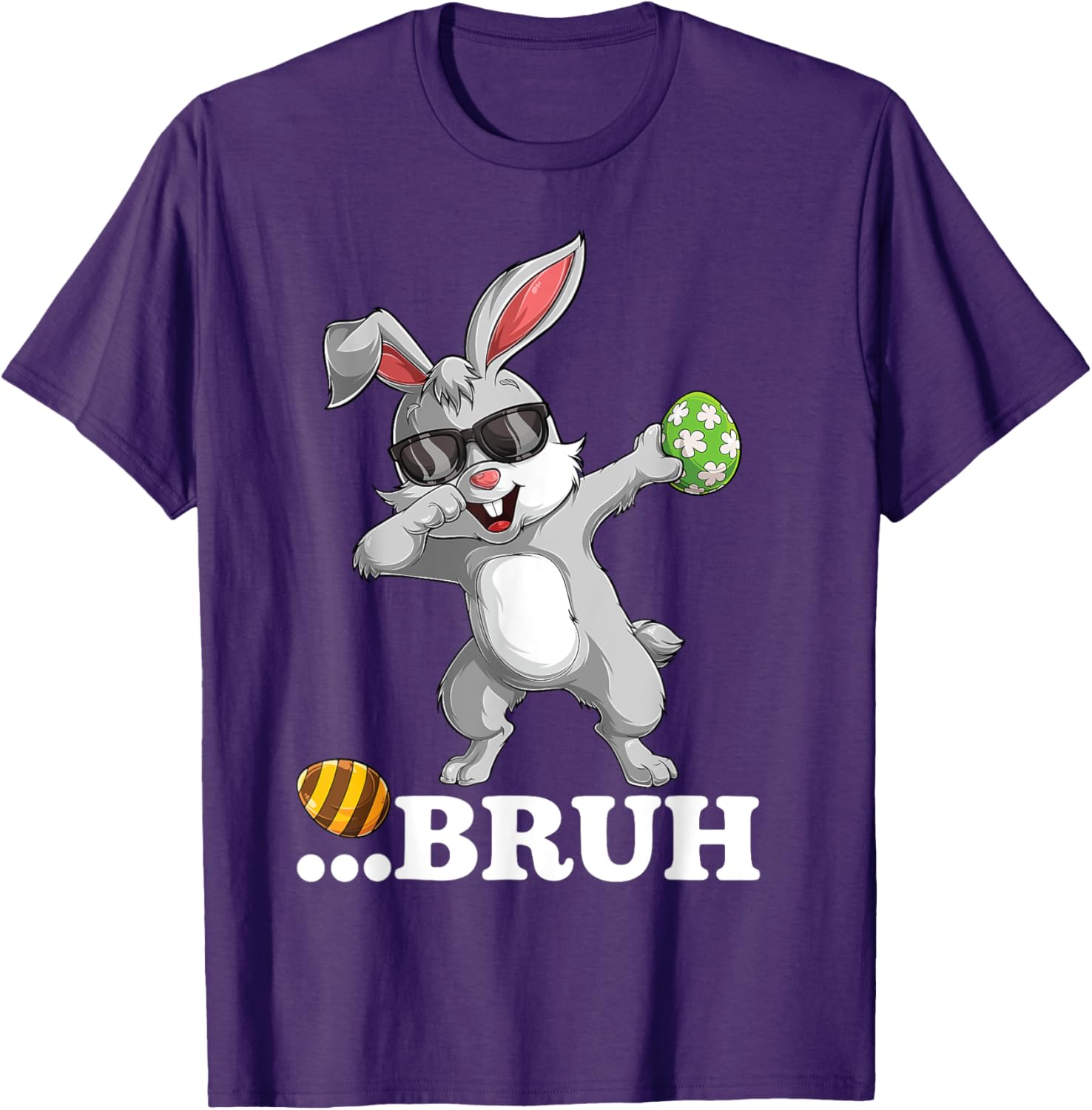 Bruh Dabbing Bunny Funny mens kids Boys Easter day T-Shirt