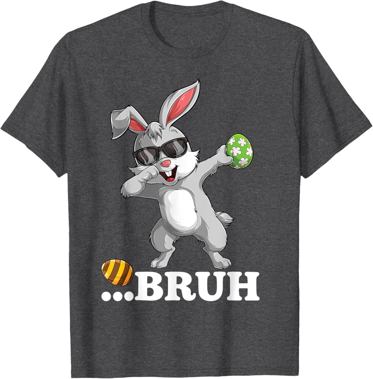 Bruh Dabbing Bunny Funny mens kids Boys Easter day T-Shirt