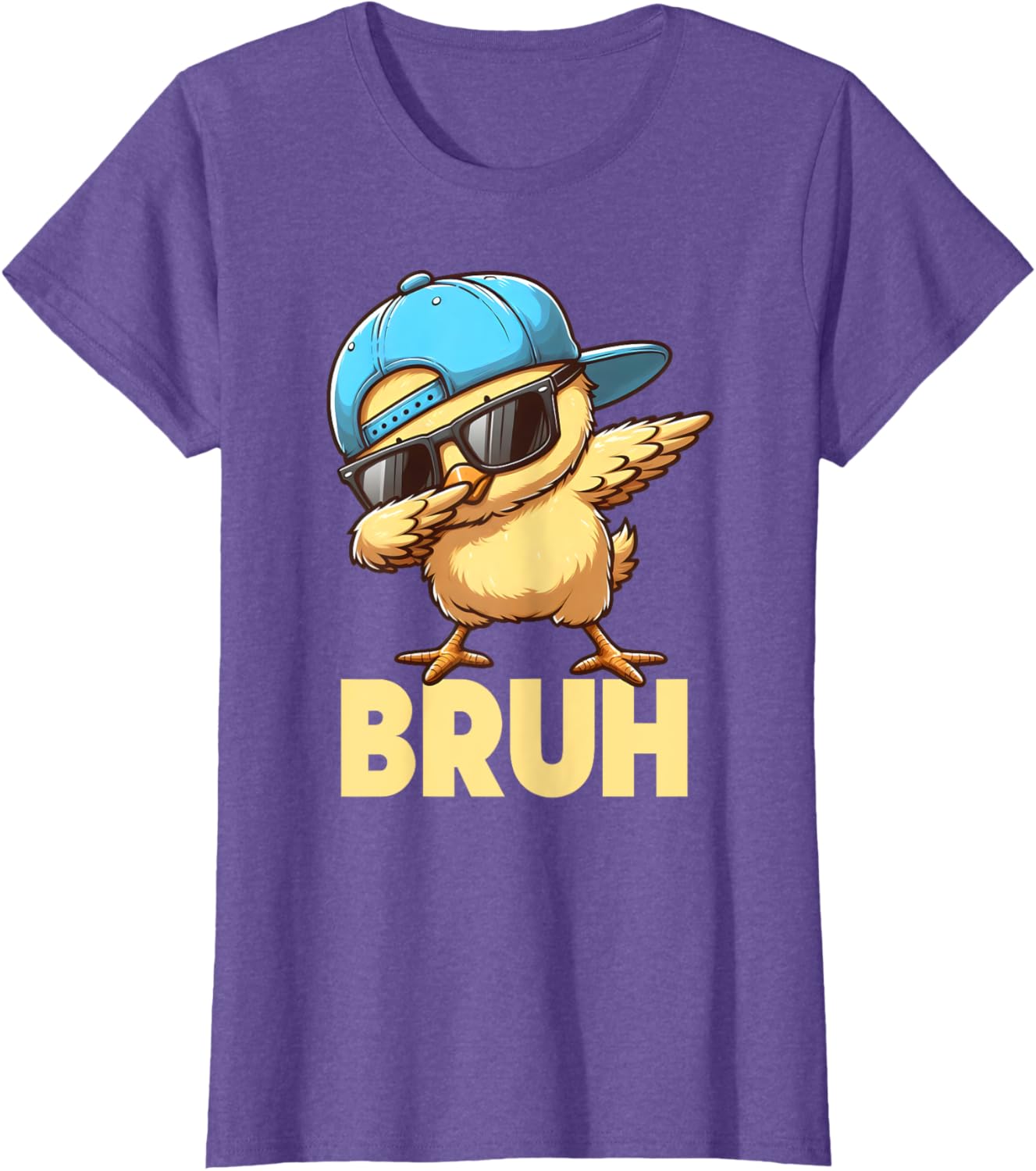 Bruh Dabbing Chick Eggs Basket Funny Easter Day Boys Kids T-Shirt