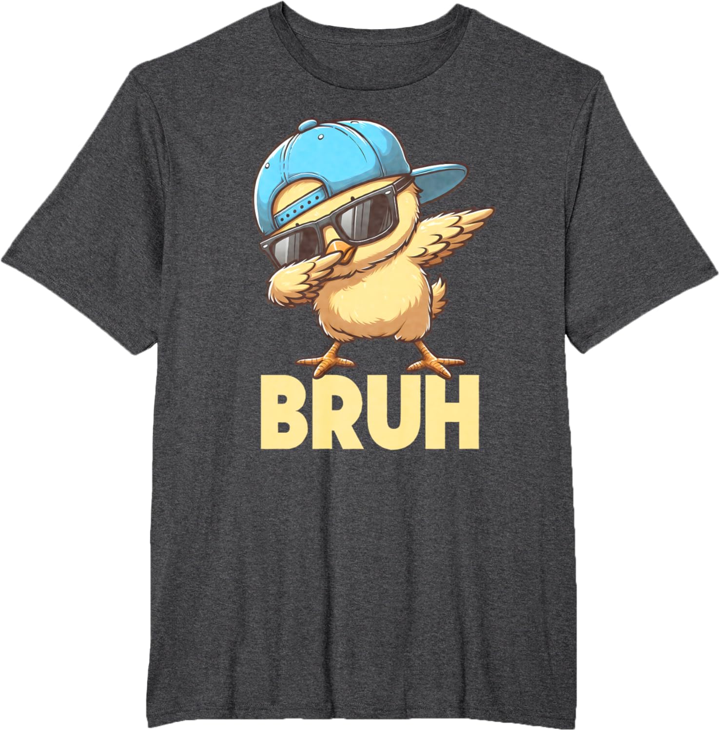 Bruh Dabbing Chick Eggs Basket Funny Easter Day Boys Kids T-Shirt