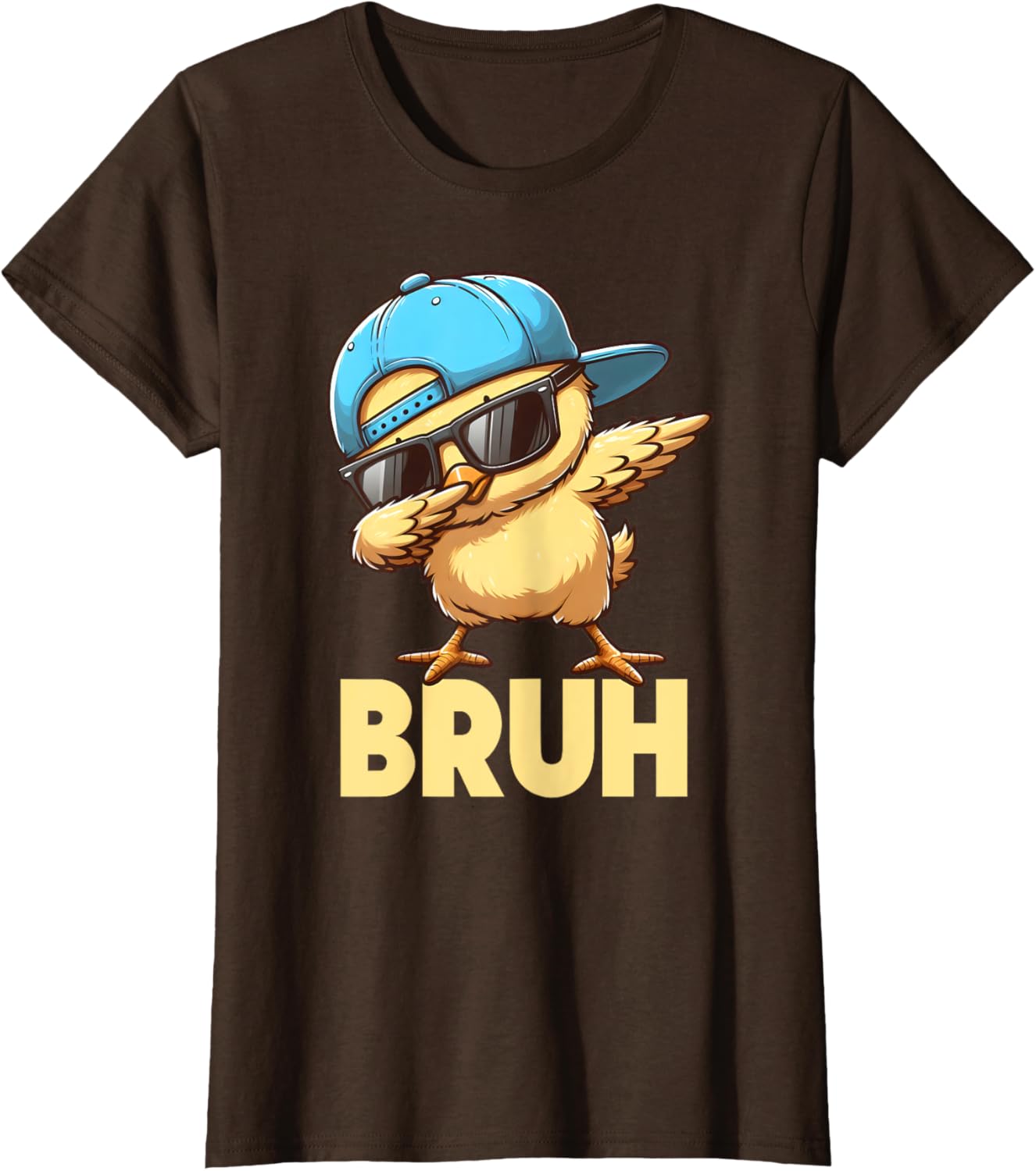 Bruh Dabbing Chick Eggs Basket Funny Easter Day Boys Kids T-Shirt