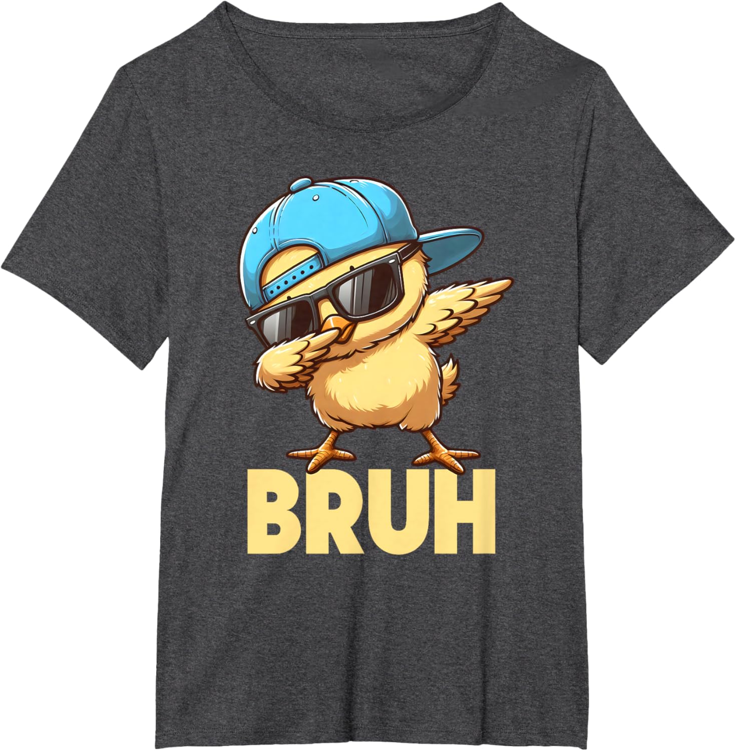 Bruh Dabbing Chick Eggs Basket Funny Easter Day Boys Kids T-Shirt