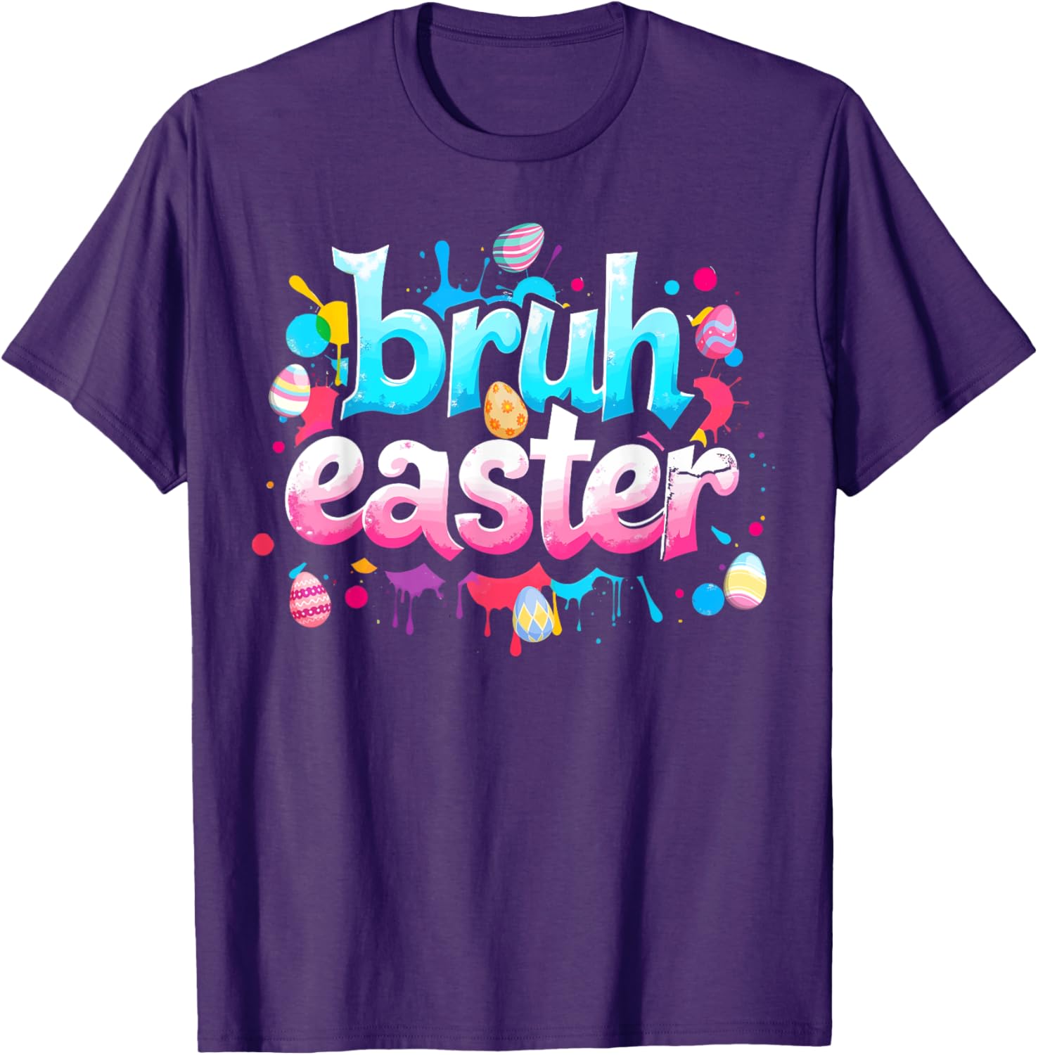 Bruh Easter Boys Teens Kids Funny Easter Day Eggs Hunting T-Shirt