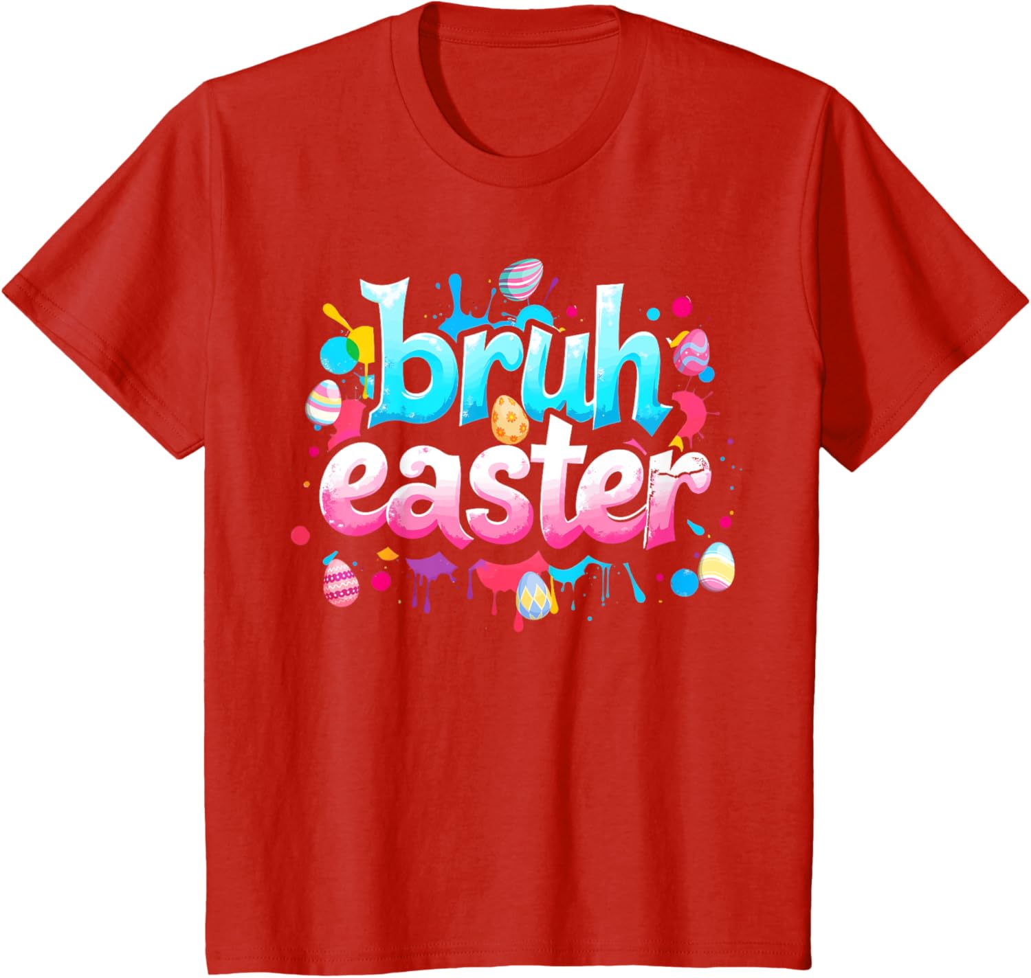 Bruh Easter Boys Teens Kids Funny Easter Day Eggs Hunting T-Shirt