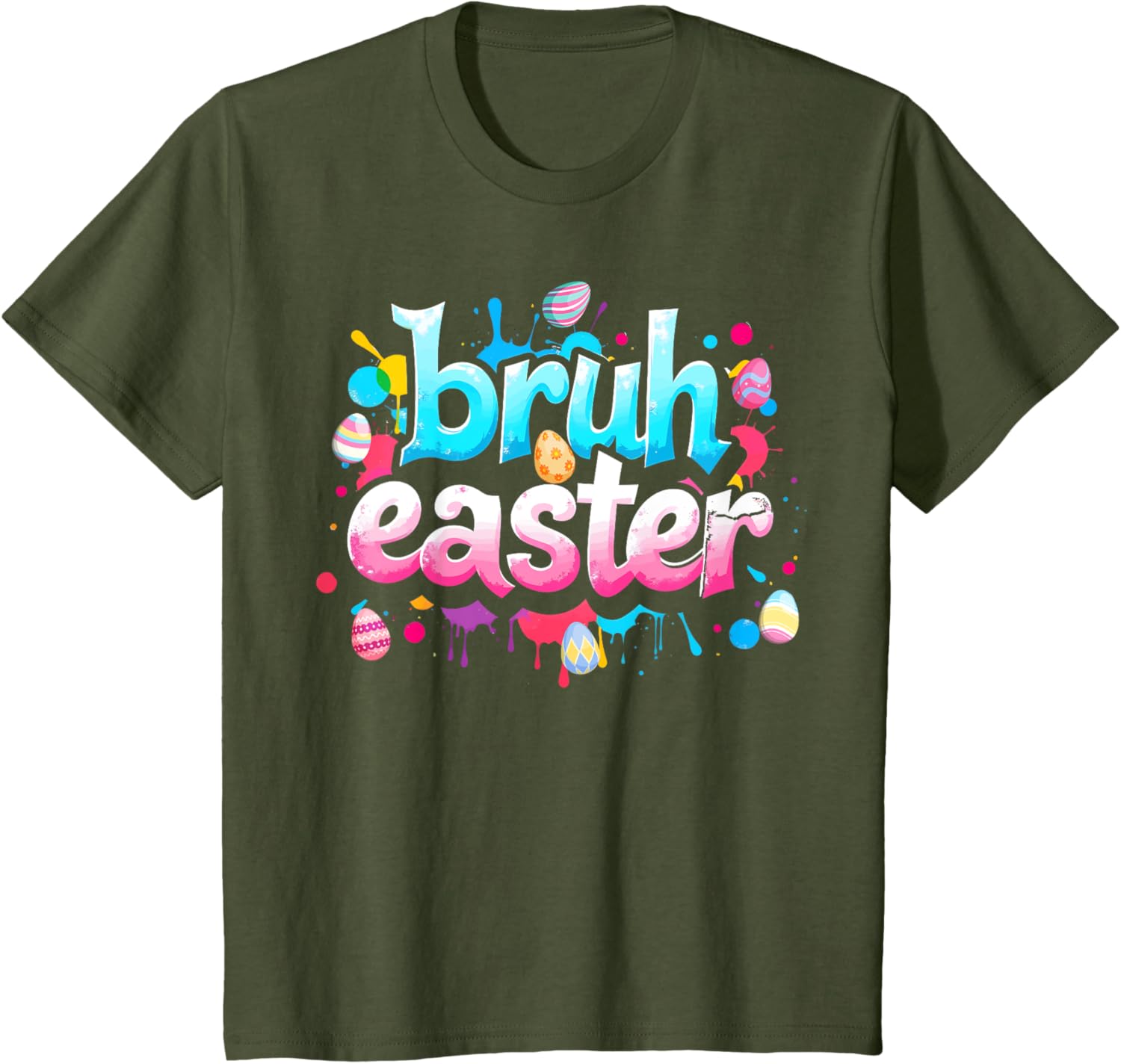 Bruh Easter Boys Teens Kids Funny Easter Day Eggs Hunting T-Shirt