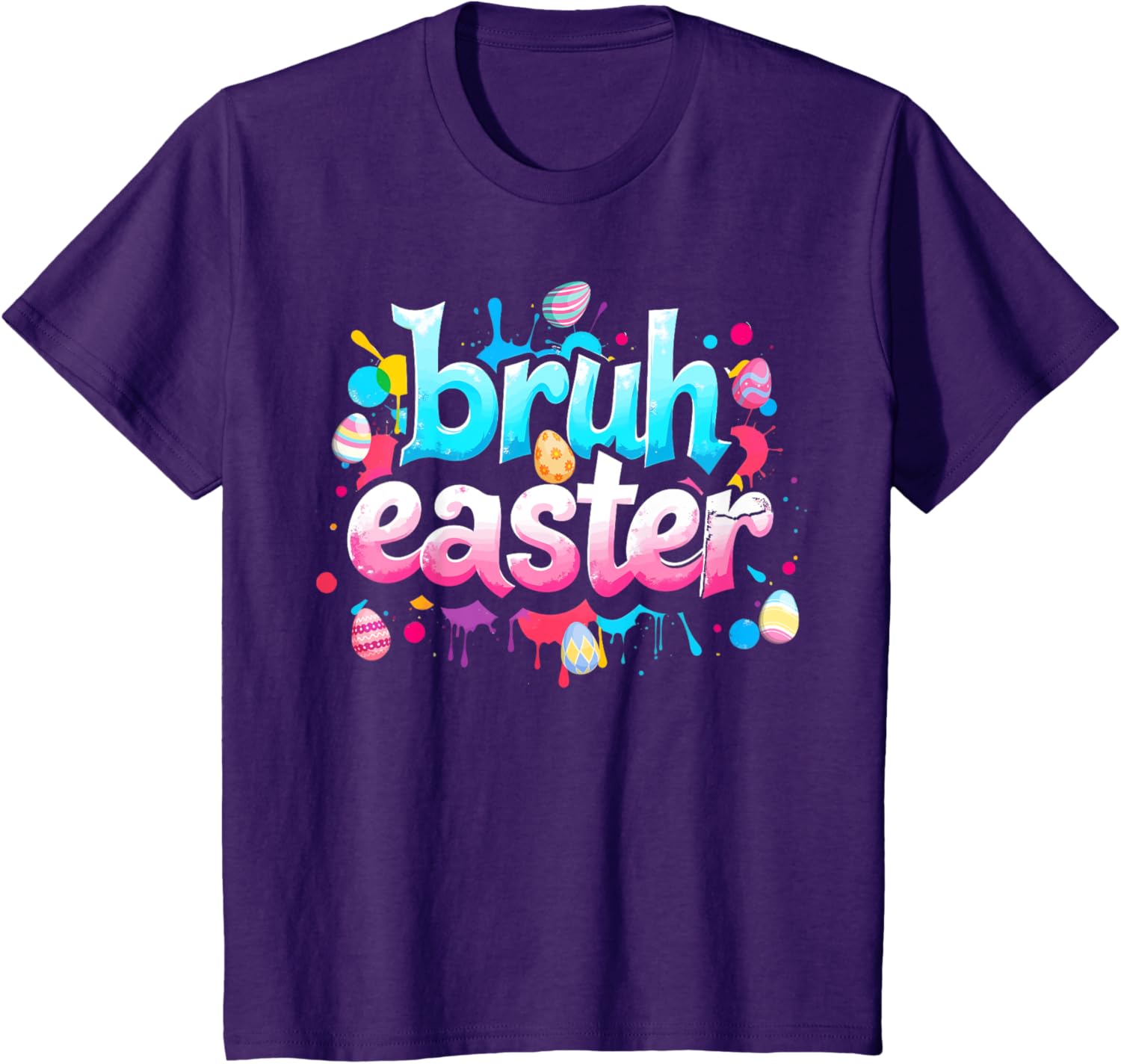 Bruh Easter Boys Teens Kids Funny Easter Day Eggs Hunting T-Shirt