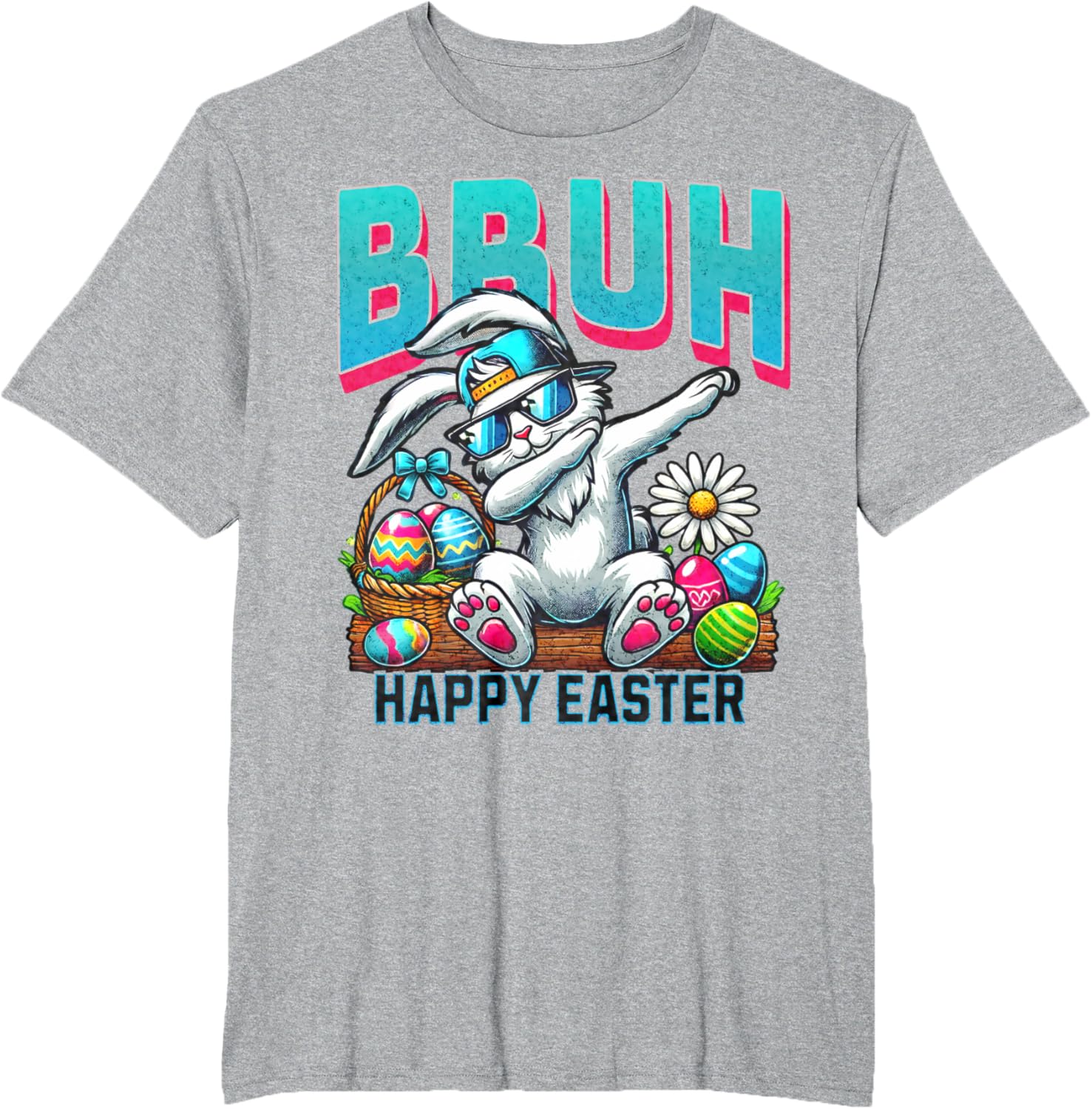 Bruh Easter Bunny Funny Dab Meme Cute Spring T-Shirt