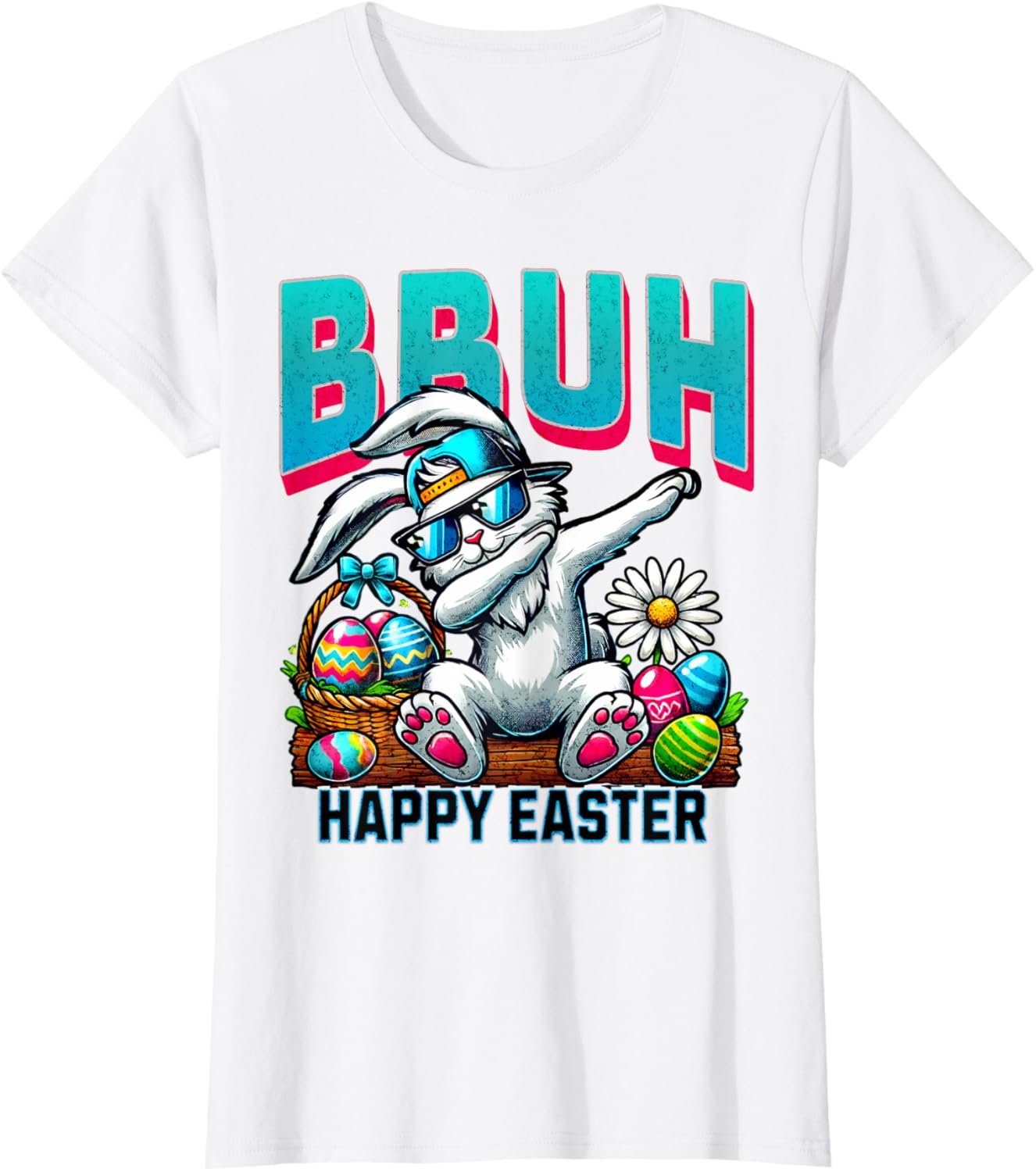 Bruh Easter Bunny Funny Dab Meme Cute Spring T-Shirt