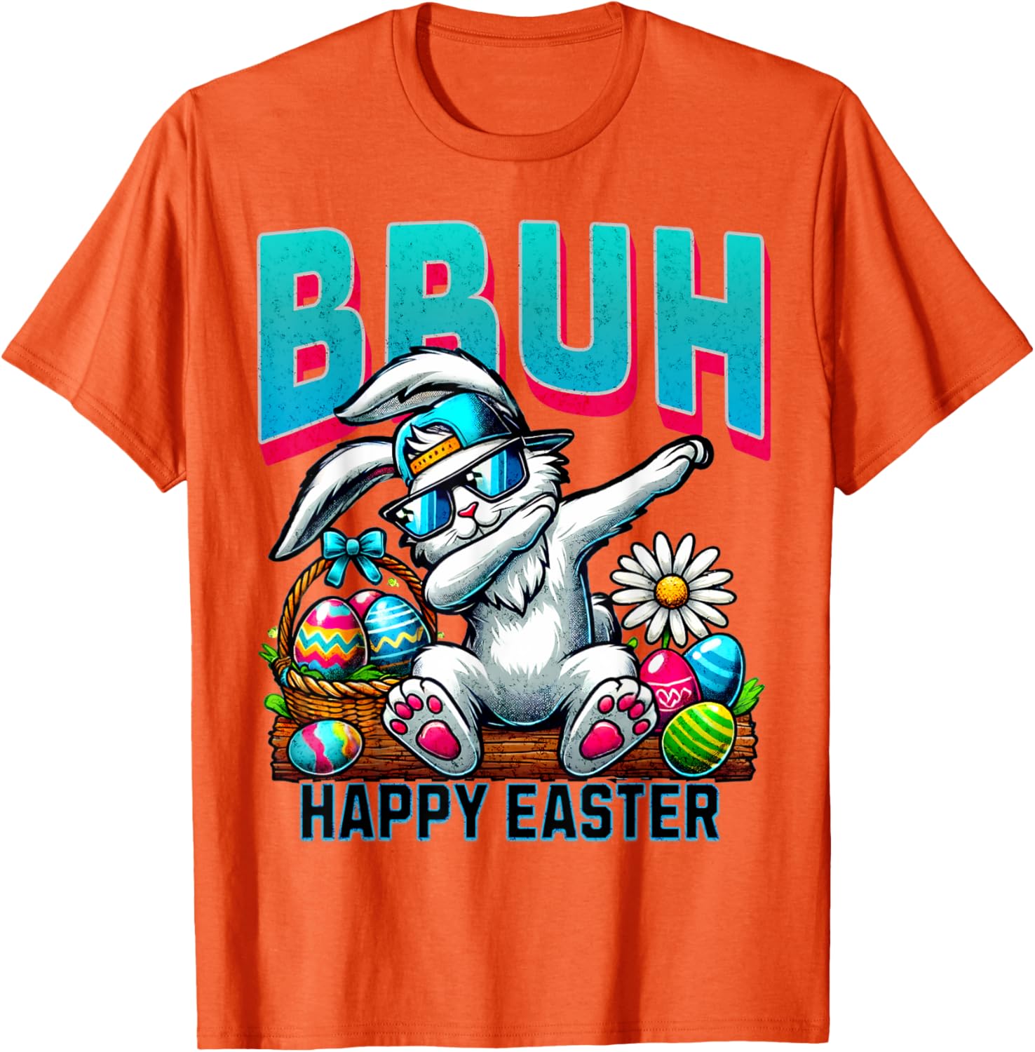 Bruh Easter Bunny Funny Dab Meme Cute Spring T-Shirt