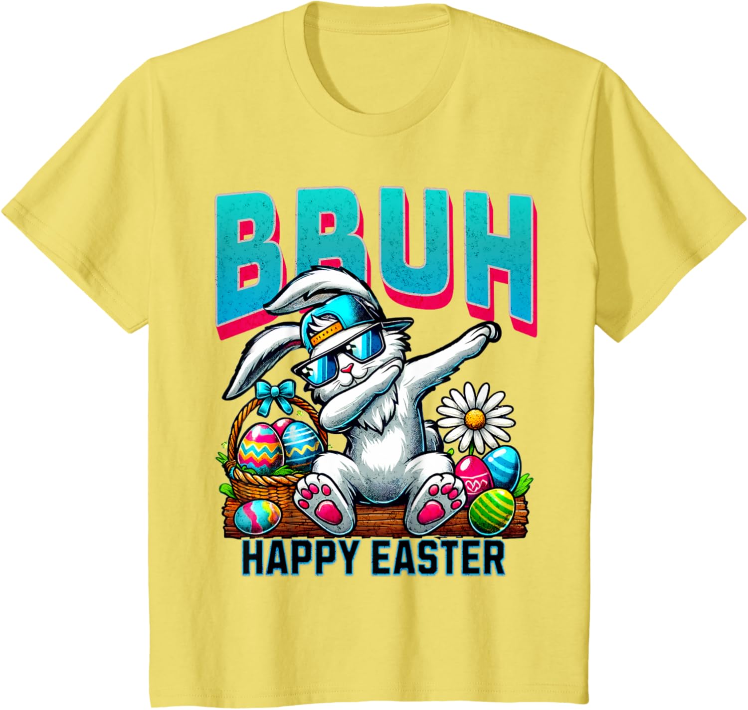 Bruh Easter Bunny Funny Dab Meme Cute Spring T-Shirt