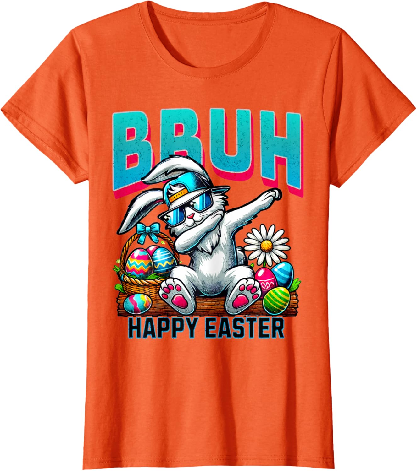 Bruh Easter Bunny Funny Dab Meme Cute Spring T-Shirt