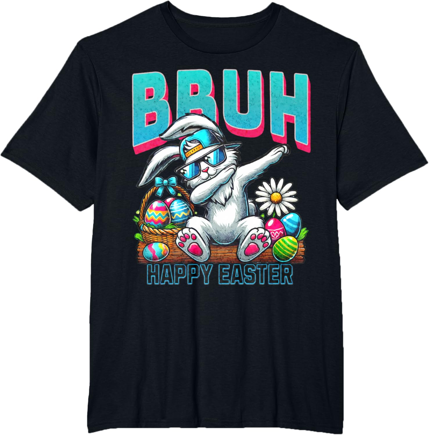 Bruh Easter Bunny Funny Dab Meme Cute Spring T-Shirt