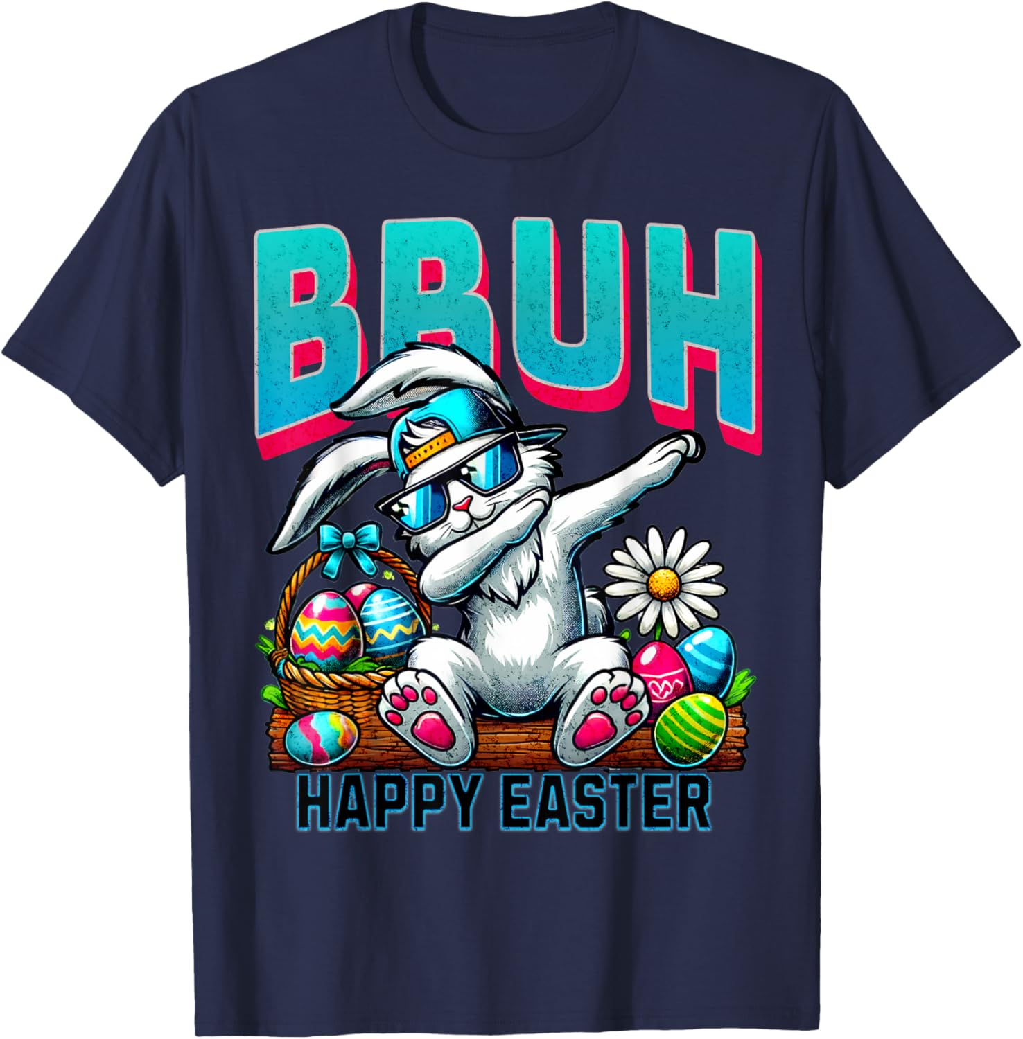 Bruh Easter Bunny Funny Dab Meme Cute Spring T-Shirt