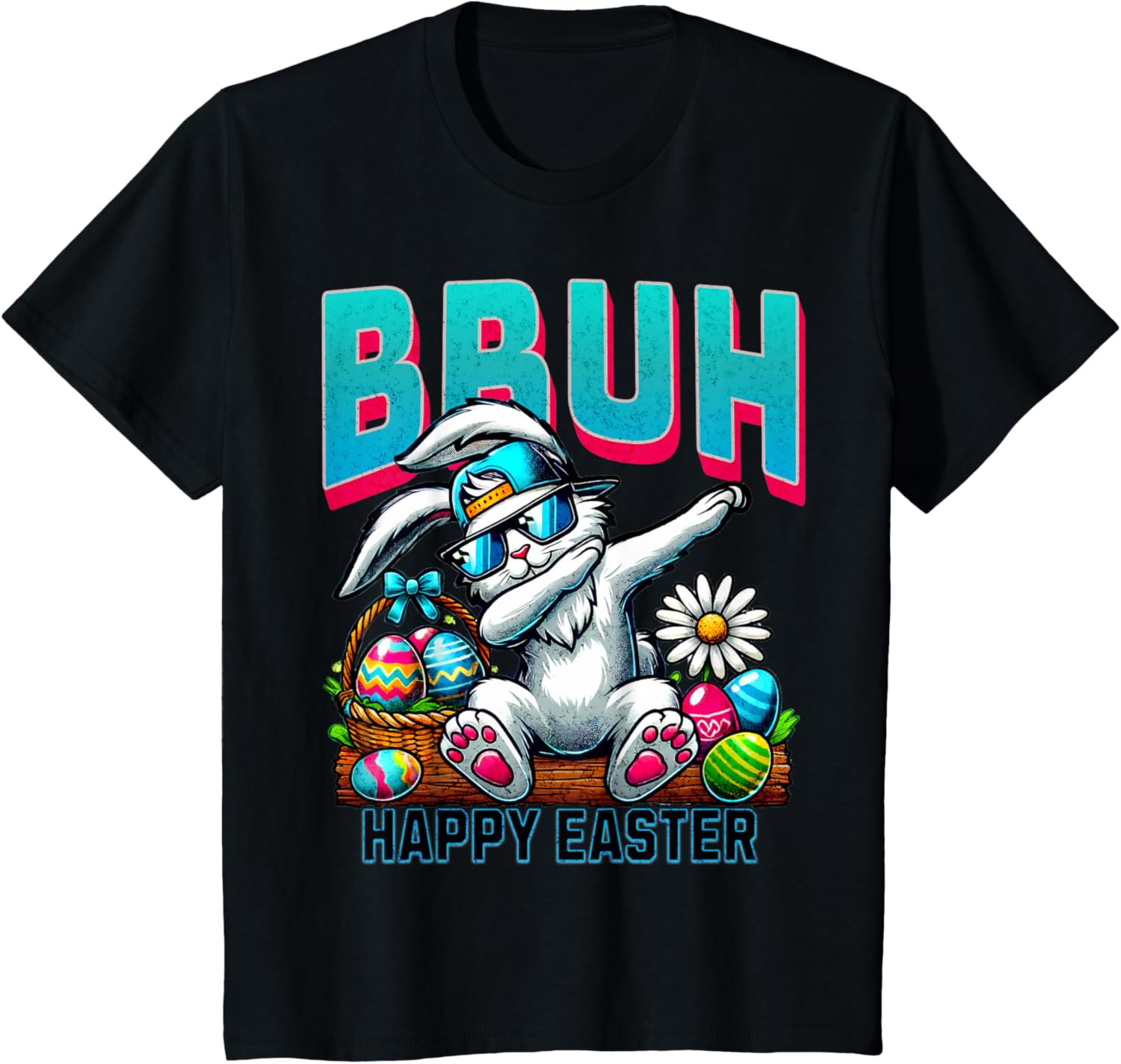 Bruh Easter Bunny Funny Dab Meme Cute Spring T-Shirt