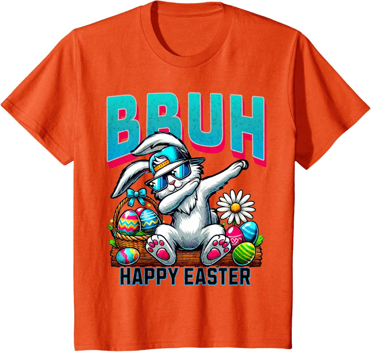 Bruh Easter Bunny Funny Dab Meme Cute Spring T-Shirt