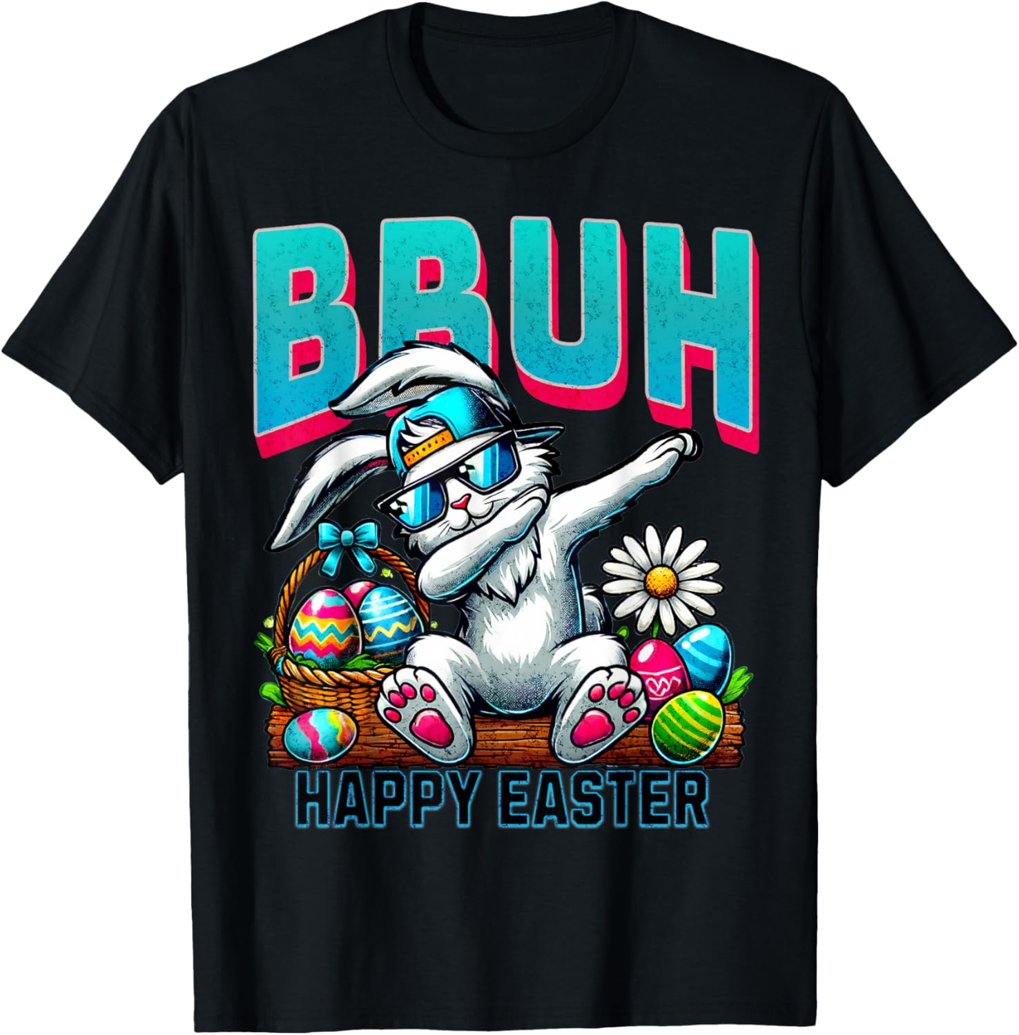 Bruh Easter Bunny Funny Dab Meme Cute Spring T-Shirt