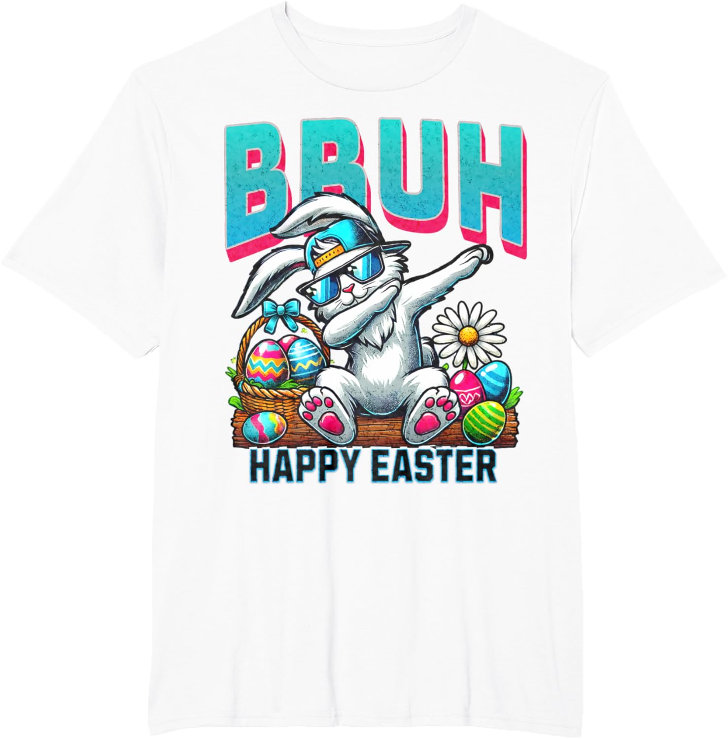 Bruh Easter Bunny Funny Dab Meme Cute Spring T-Shirt