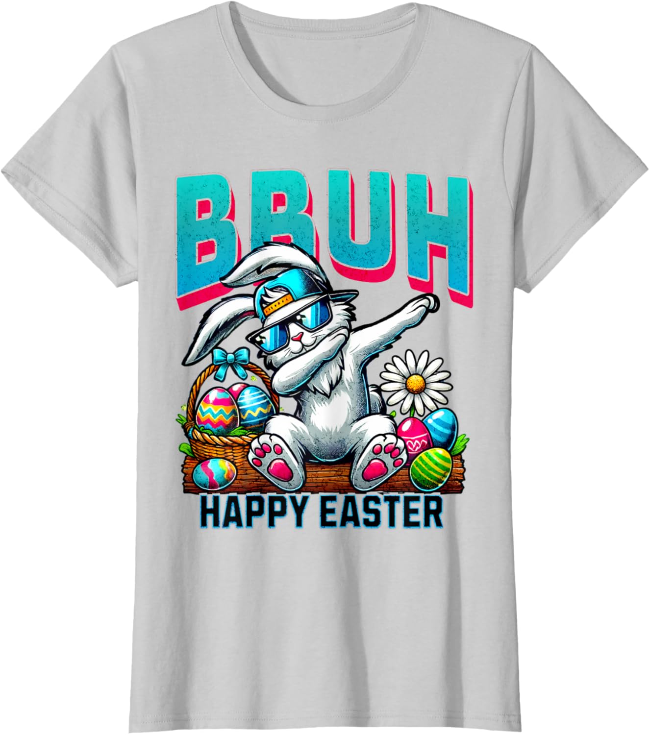 Bruh Easter Bunny Funny Dab Meme Cute Spring T-Shirt